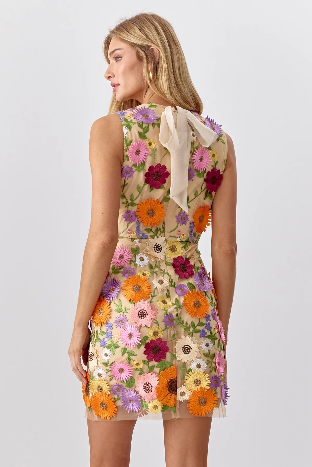 Justine 3D Floral Mini Dress