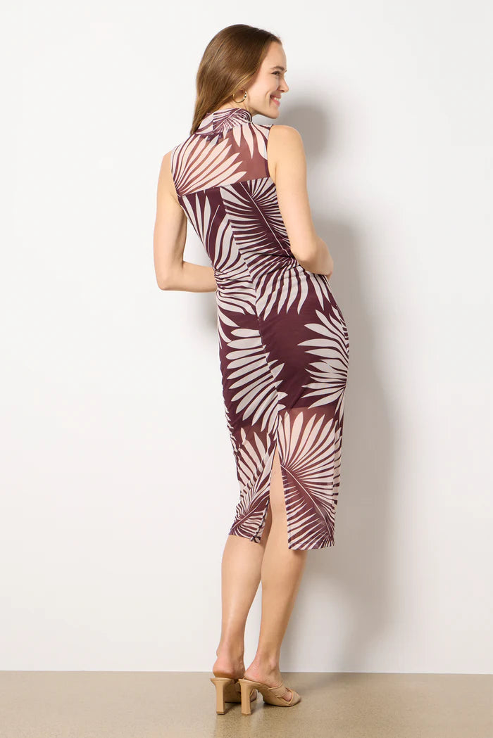 Halter Mesh Midi Dress