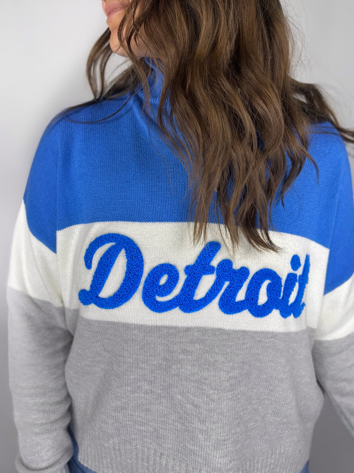 Detroit Grey/Blue Quarter Zip