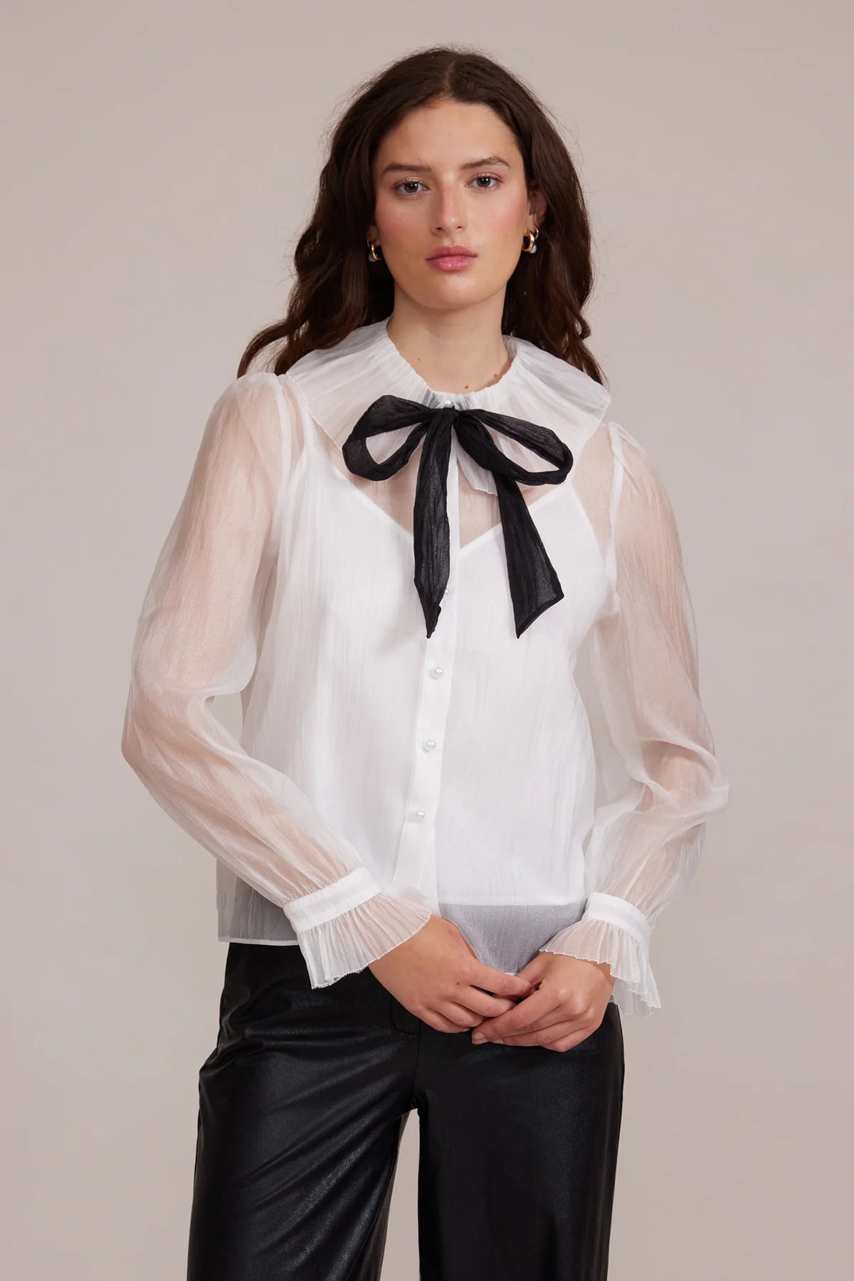 Garance Sheer White Blouse