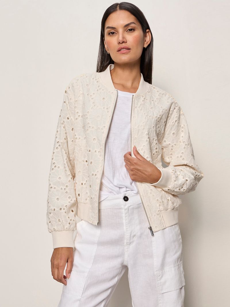 Marilyn Eyelet Bomber Jacket