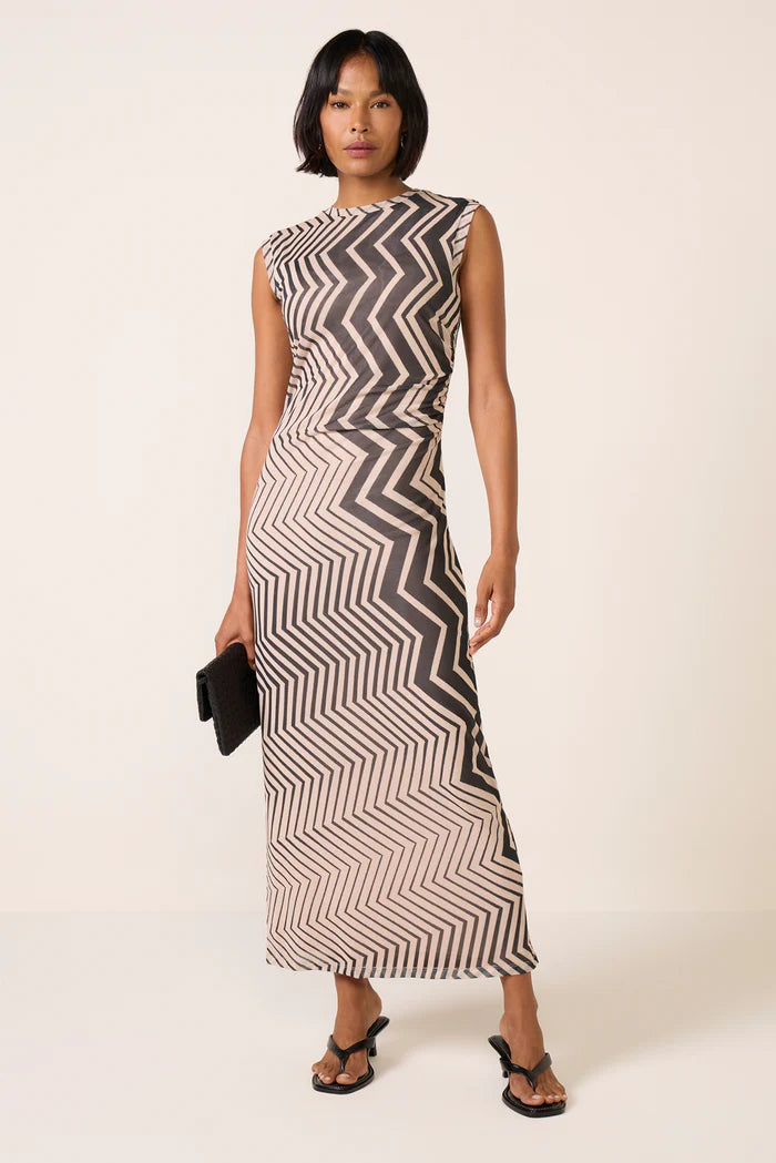 shirred mesh dress Shirred Mesh Dress