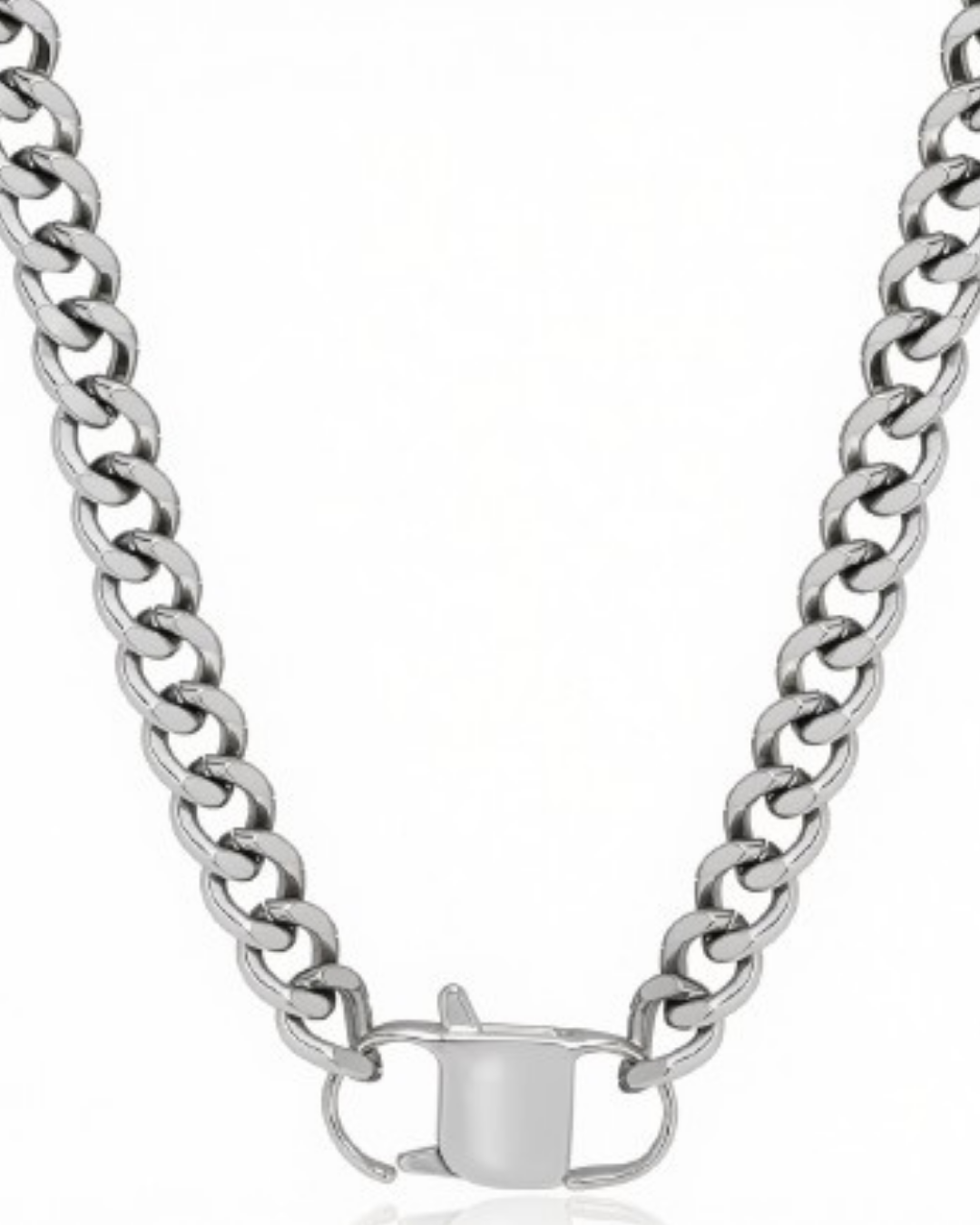 Clutch Necklace in Silver