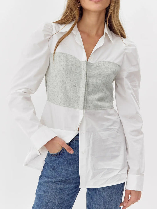 Nora Smocked Linen Shirt