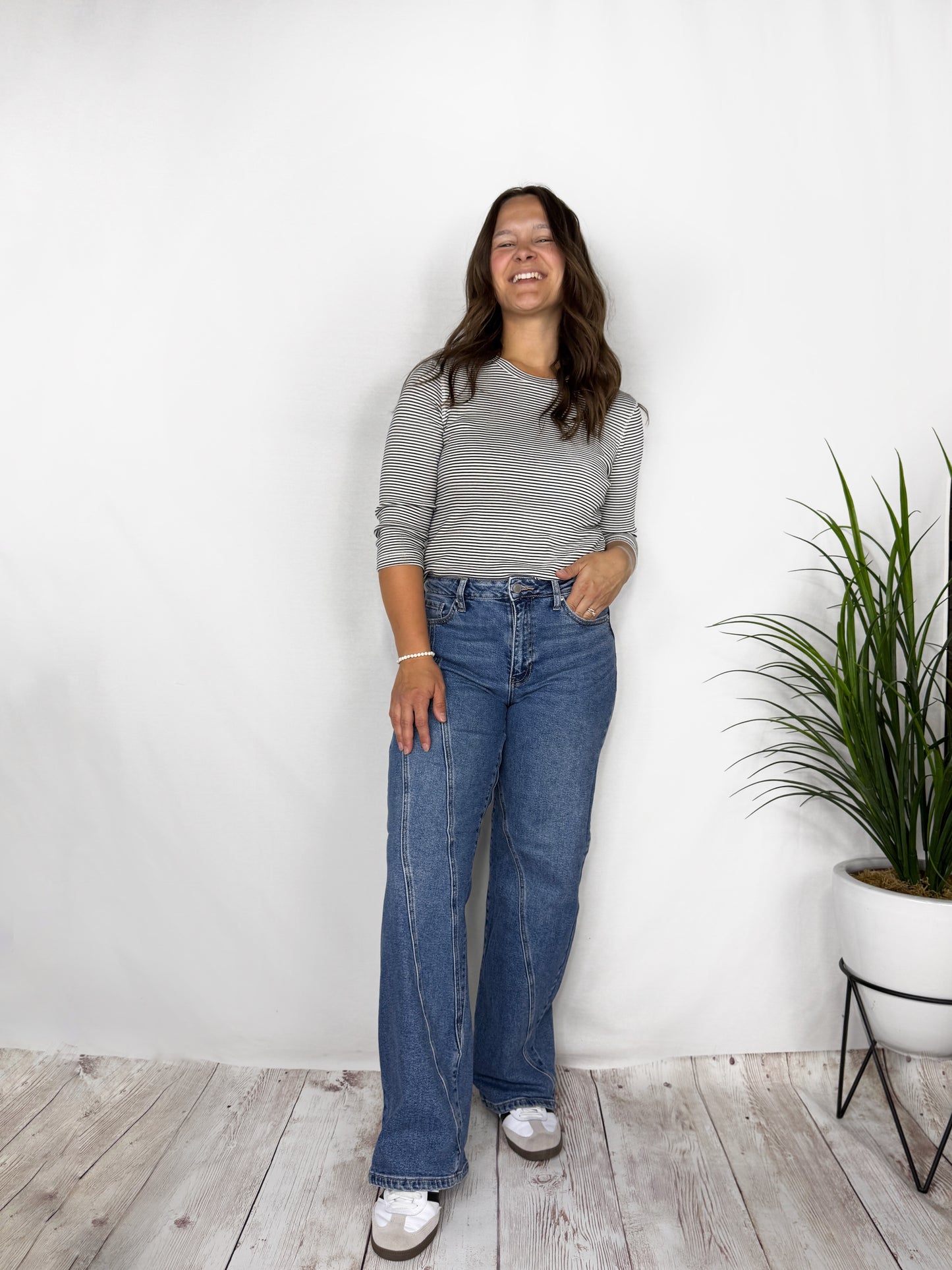The Prism Asymmetric Seam Detail Jeans