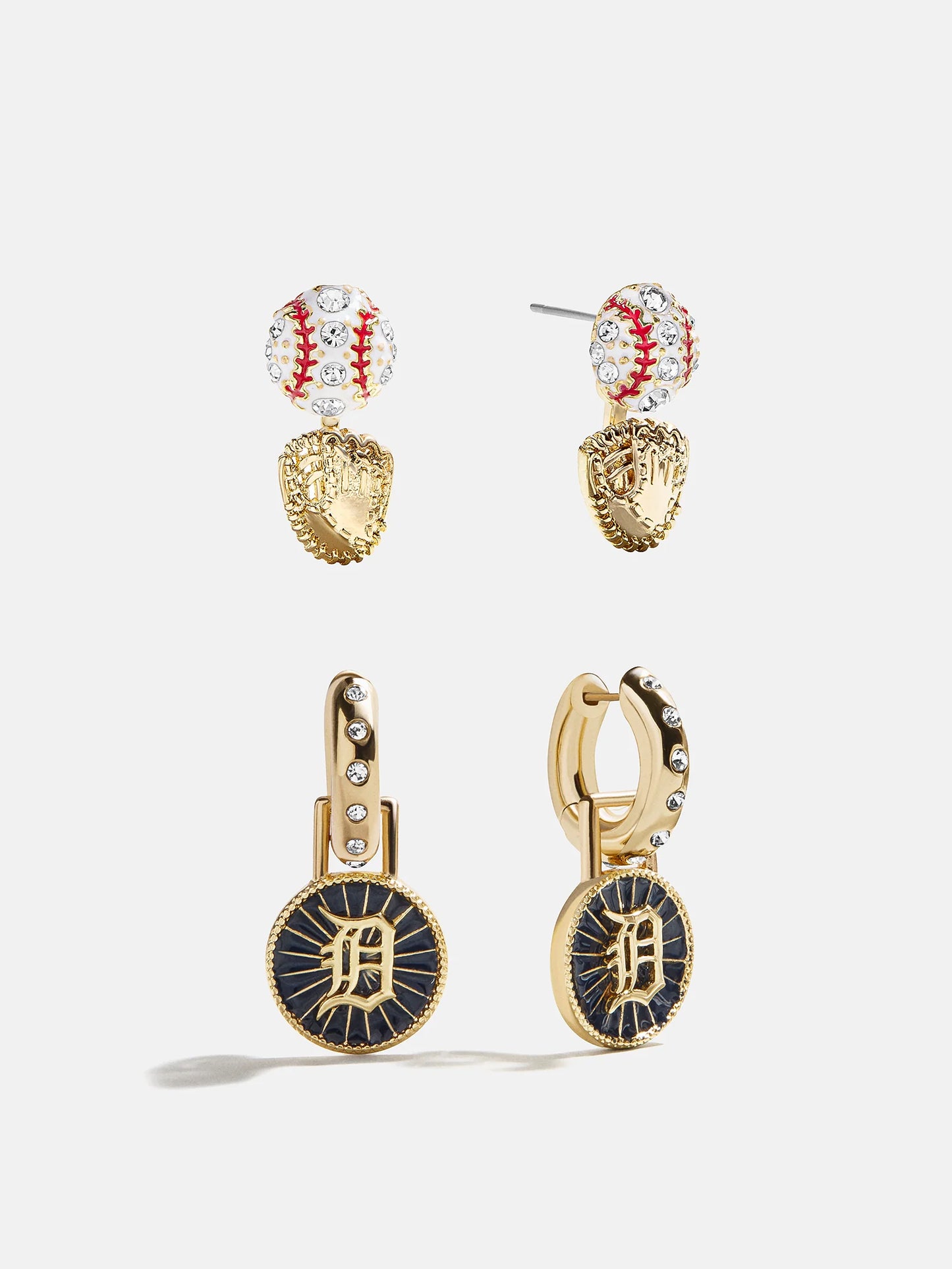 Detroit Tigers Hoop Earring Set