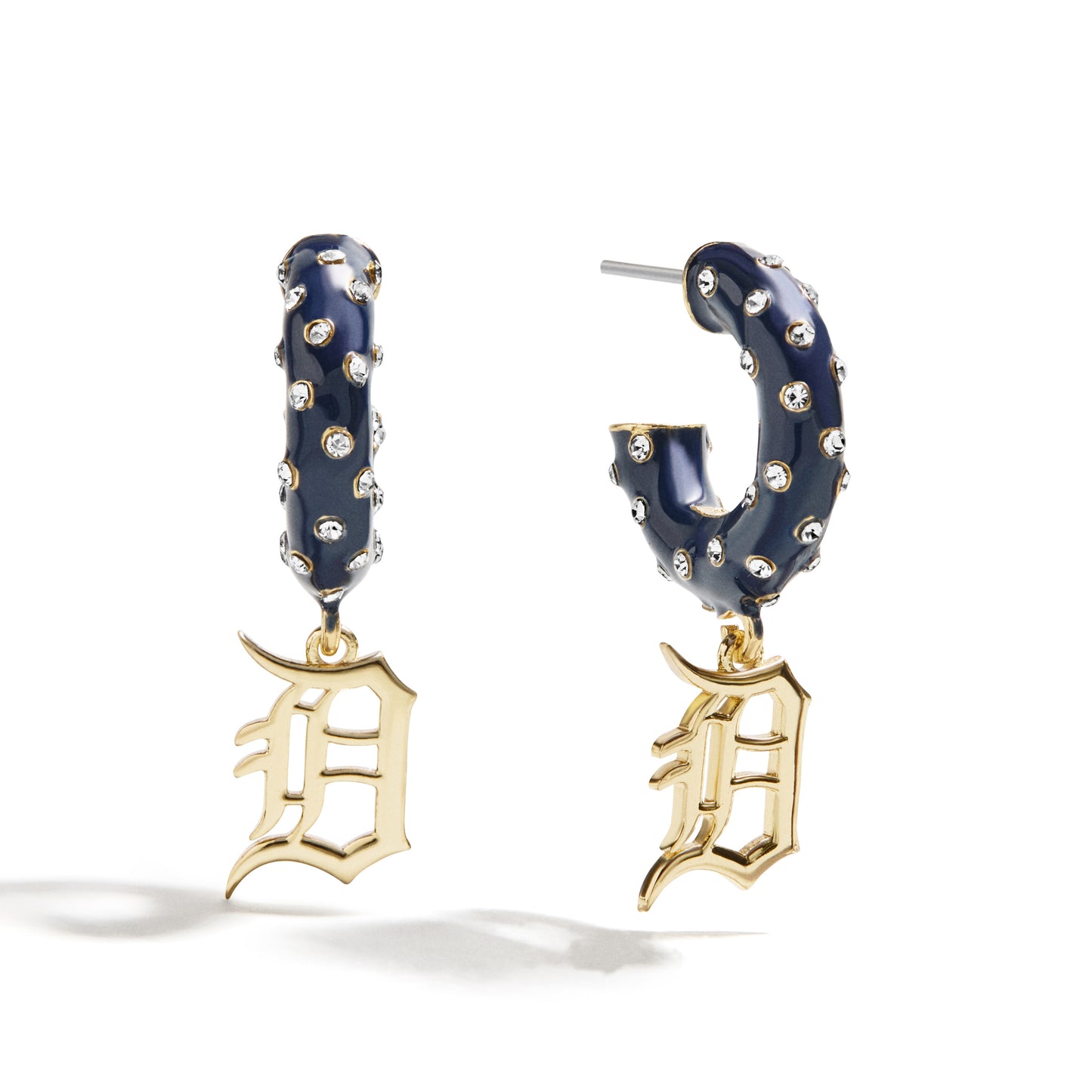 Detroit Tigers Navy Enamel Earrings