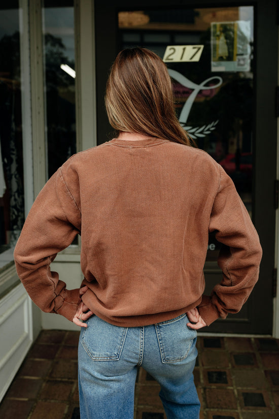 Detroit Dyed Brown Crewneck