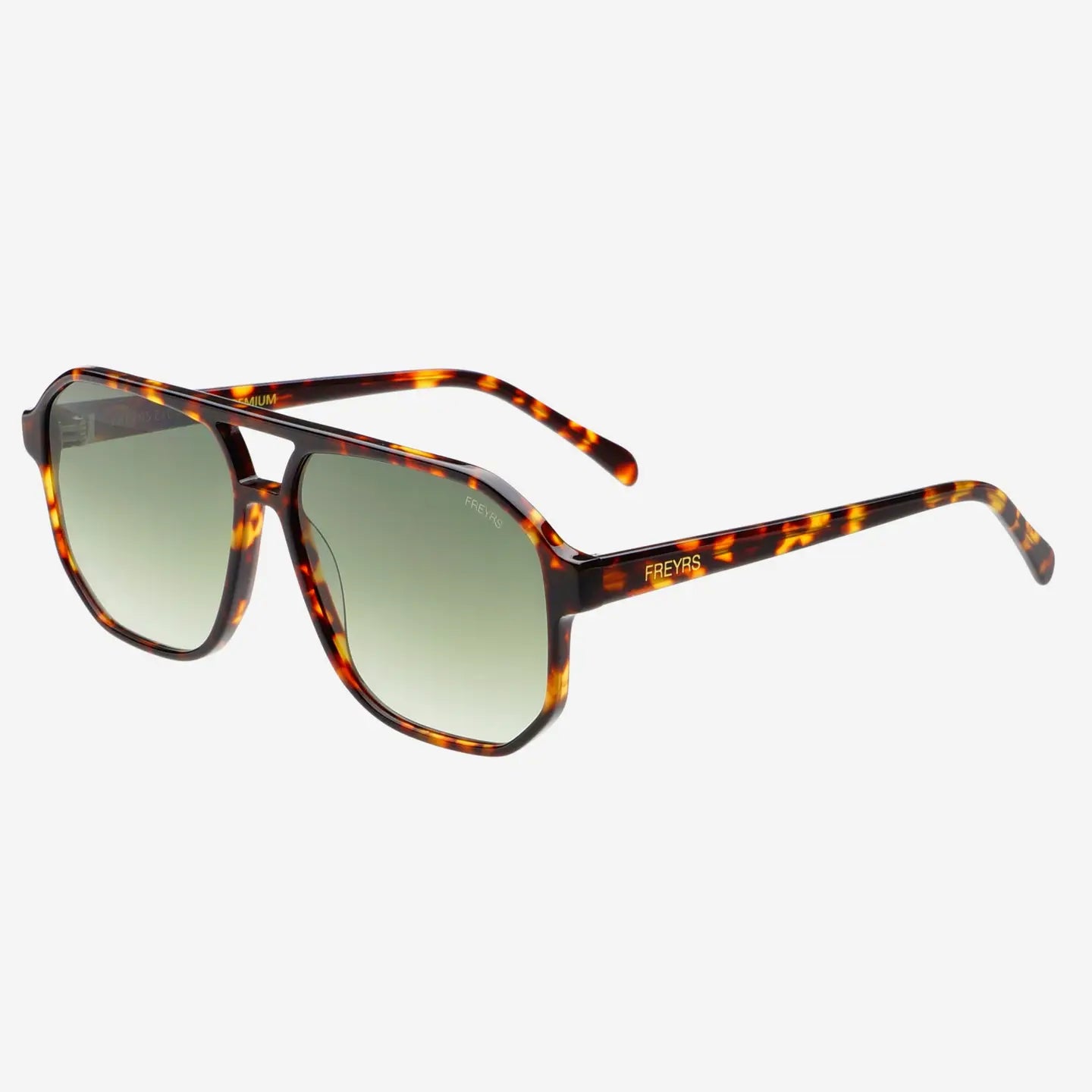 Billie Aviator Sunglasses Tortoise/Green