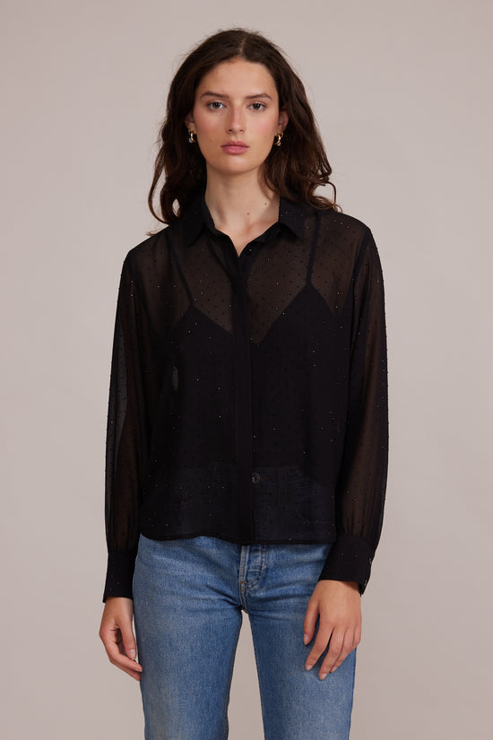 Rana Embellished Button Down Blouse