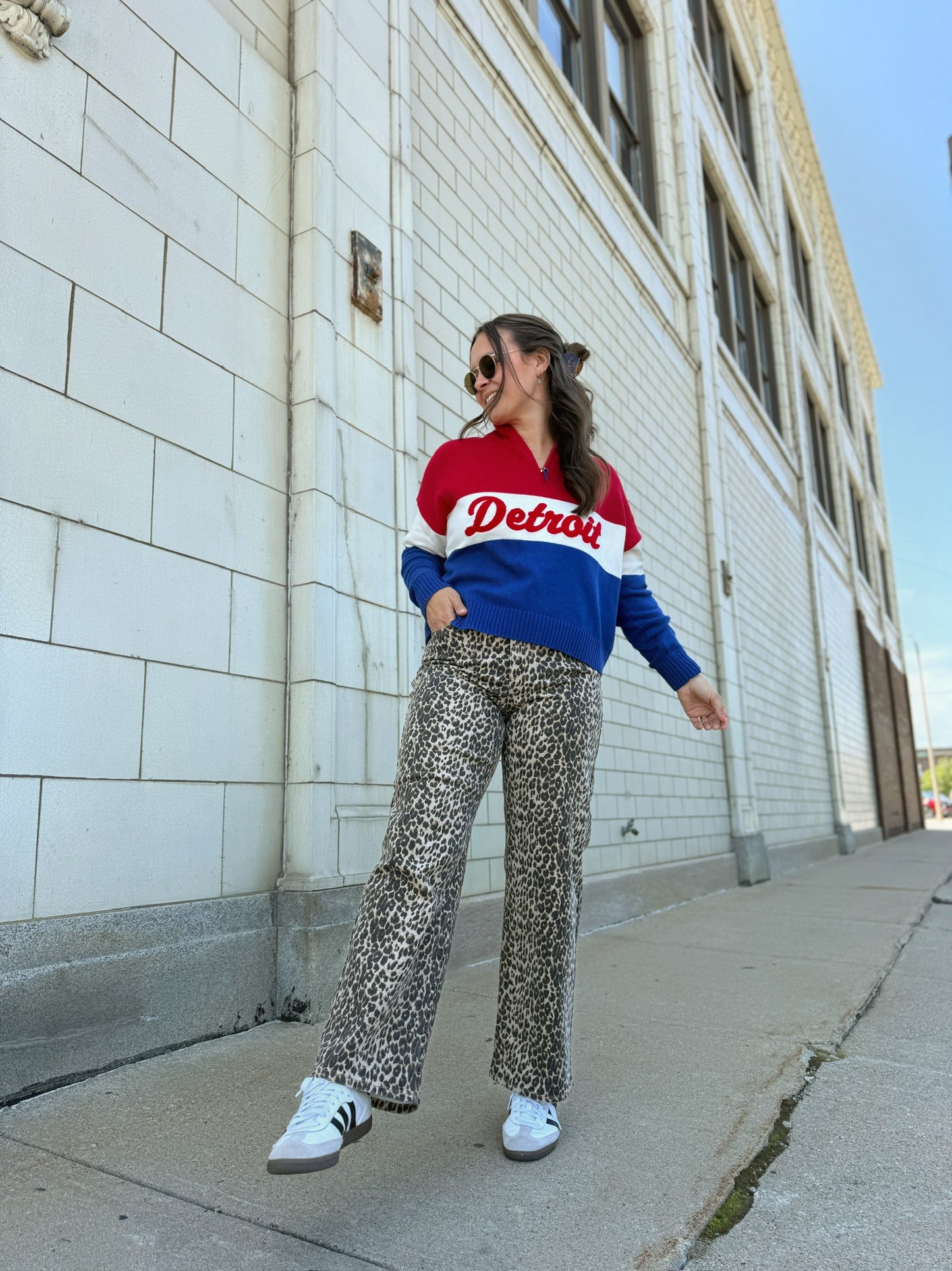 Detroit Red/Blue Quarter Zip