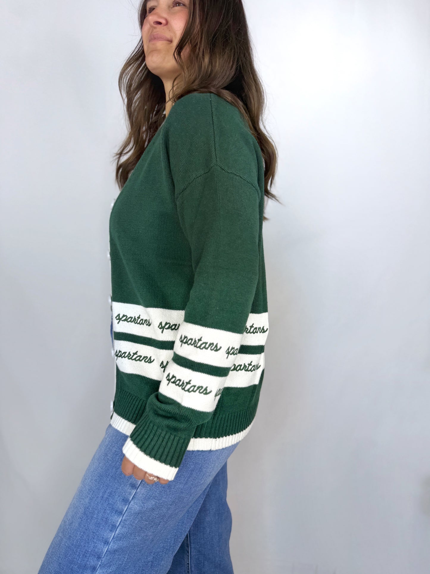Michigan State Repeating Cardigan