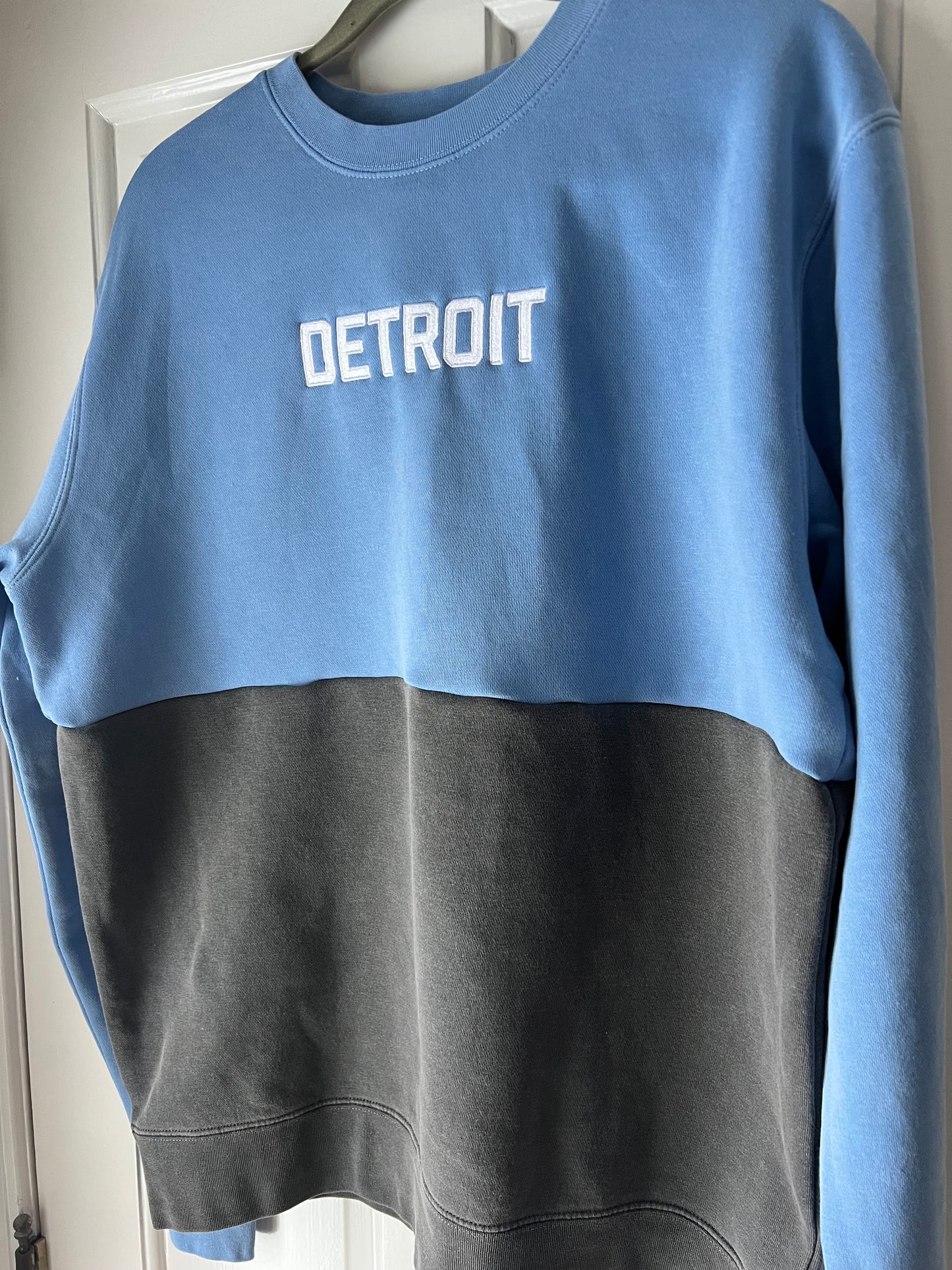 Detroit Color Block Embroidered Sweatshirt