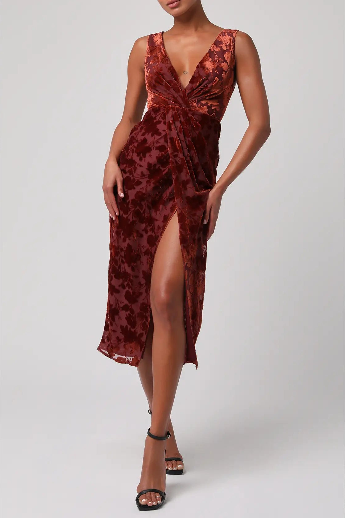 Aman Velvet Midi Dress