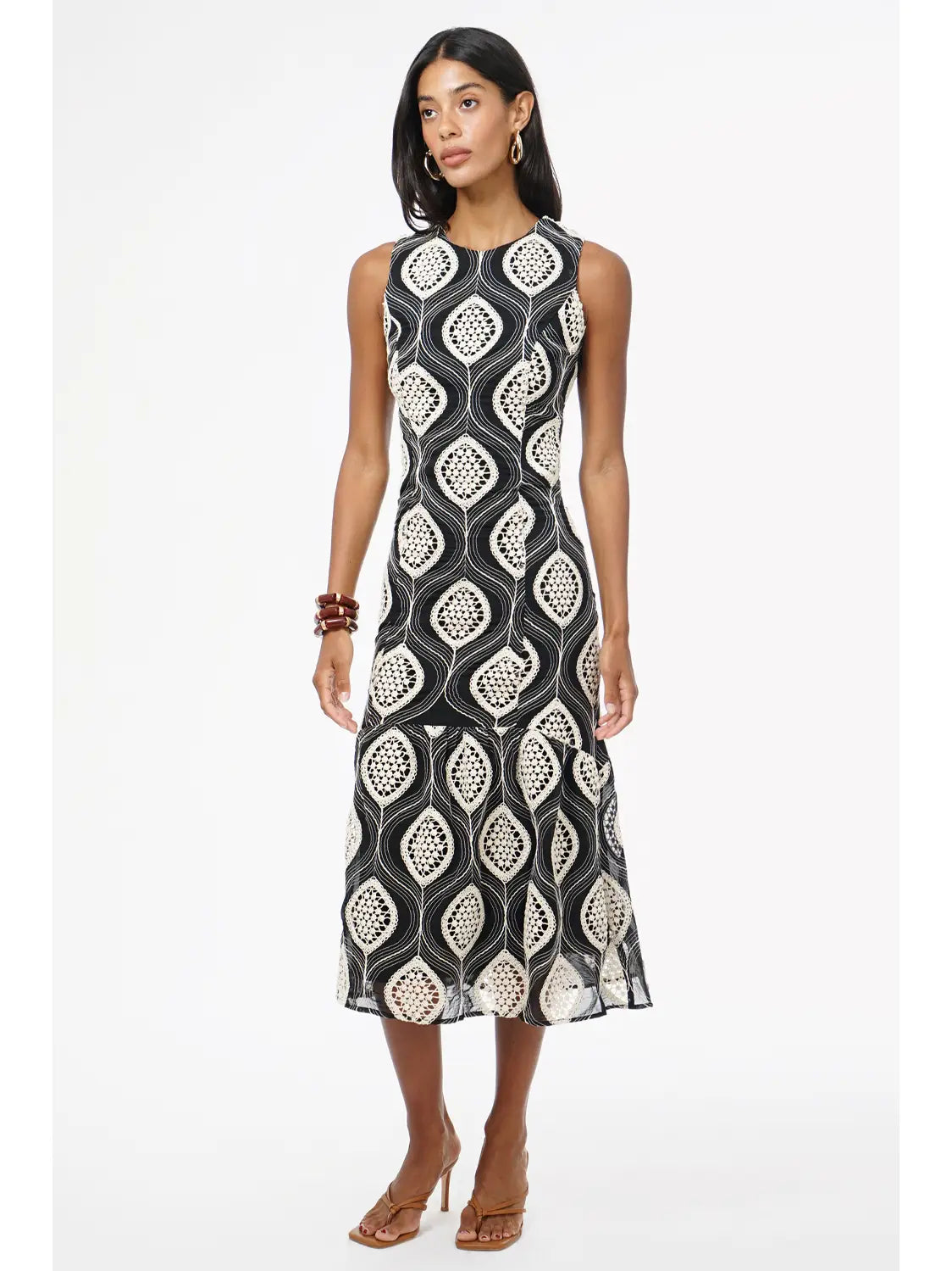 Austrid Embroidered Midi Dress