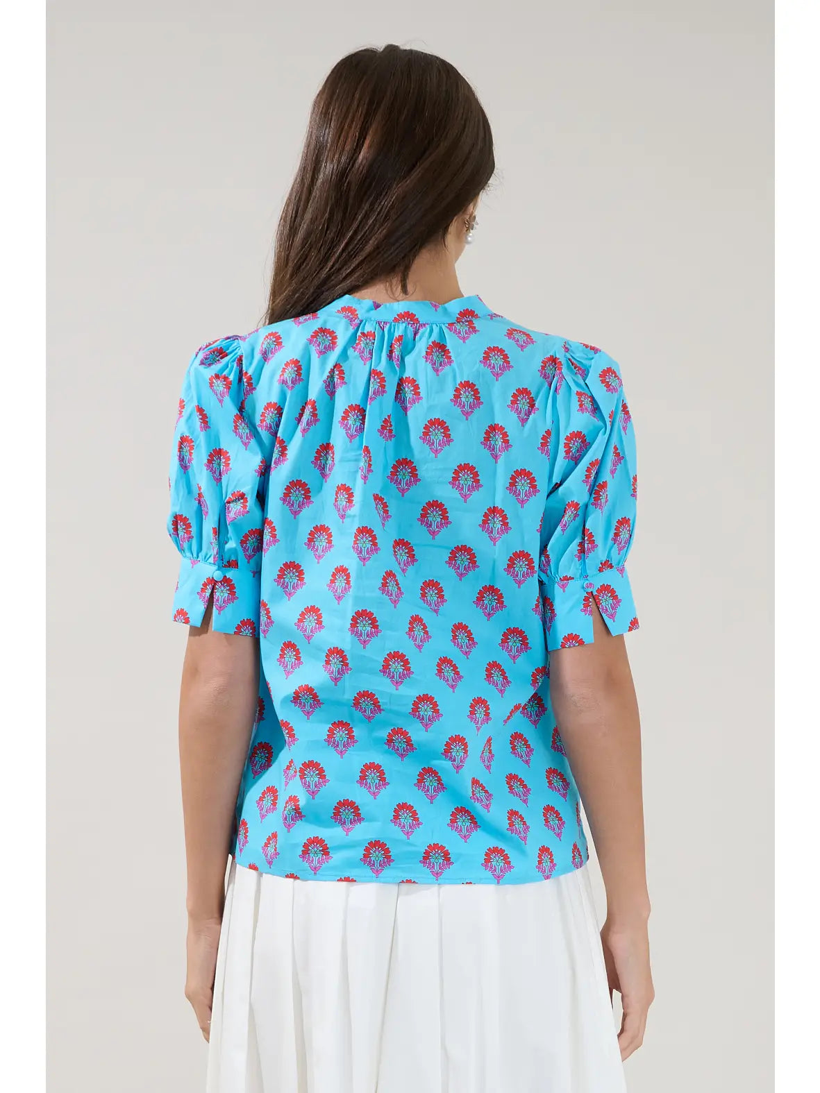 Rosio Button Front Floral Blouse