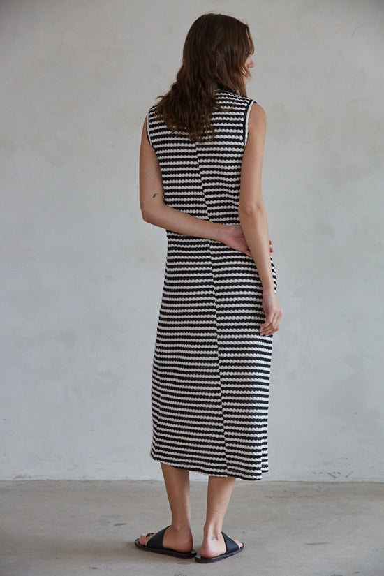 Stripe Knit Midi Dress