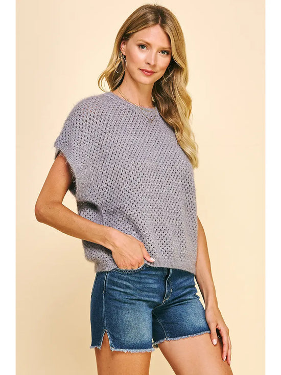 The Lindsey Crochet Sweater Tank