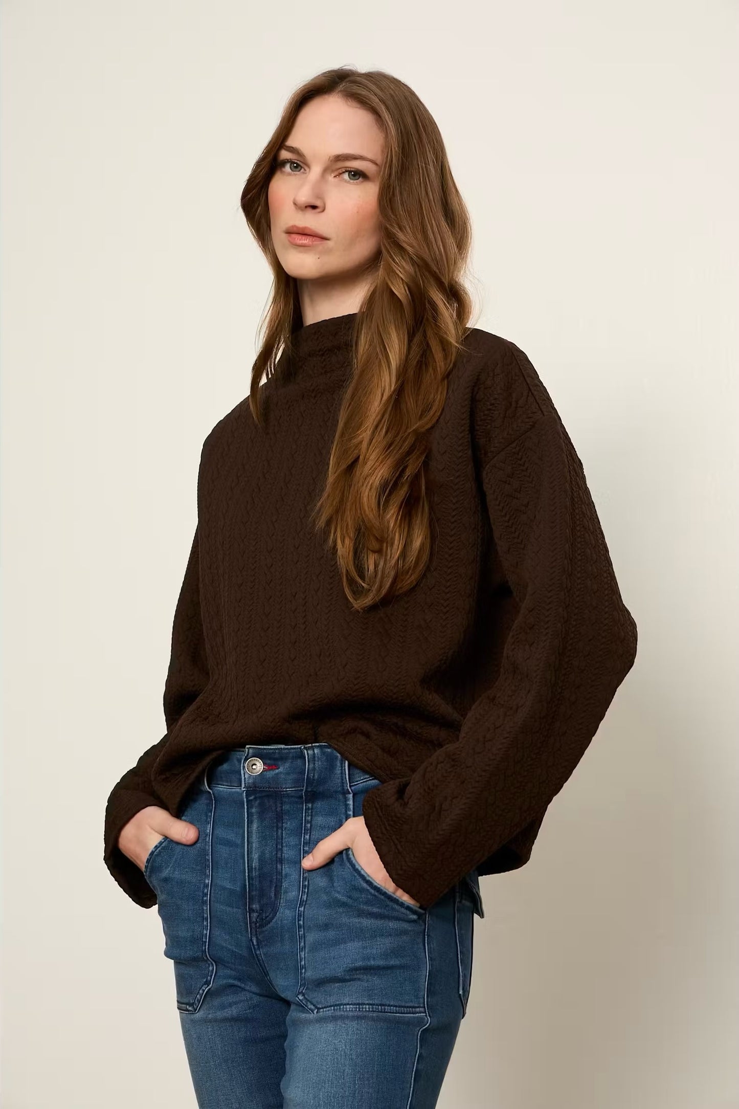 Sadie Quilted Top in Espresso Martini