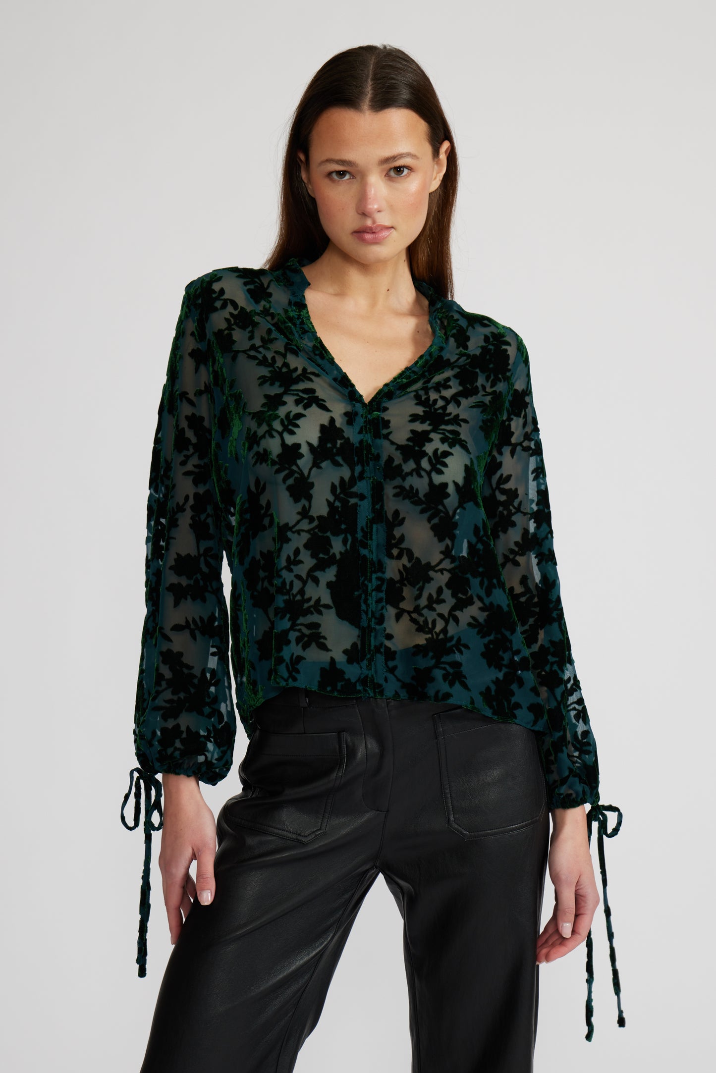 Jacaranda Burnout Blouse