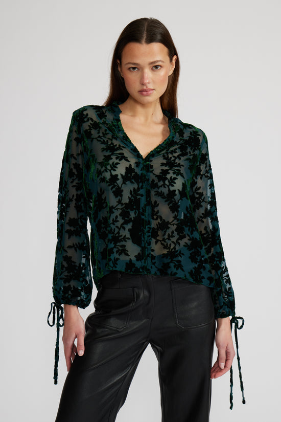 Jacaranda Burnout Blouse