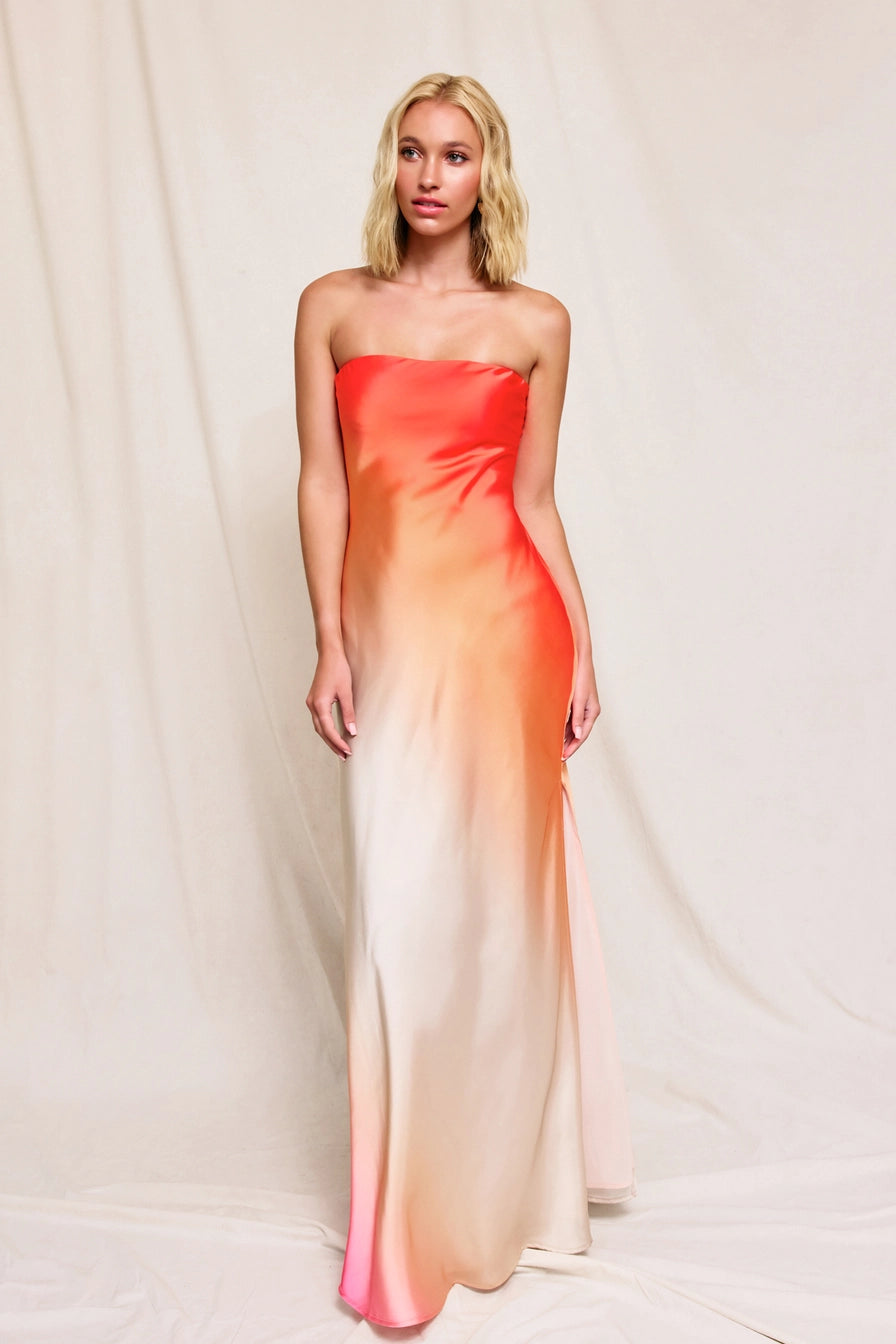 Radiance Ombre Strapless Dress