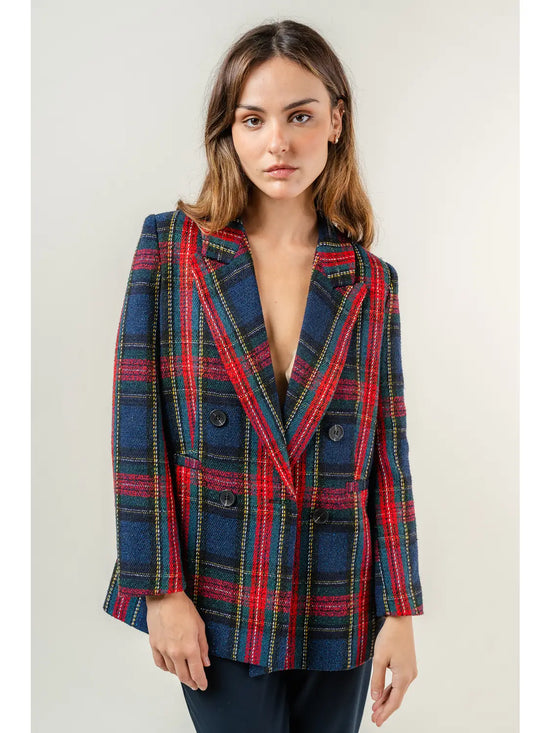 Load image into Gallery viewer, The Waldorf Plaid Blazer
