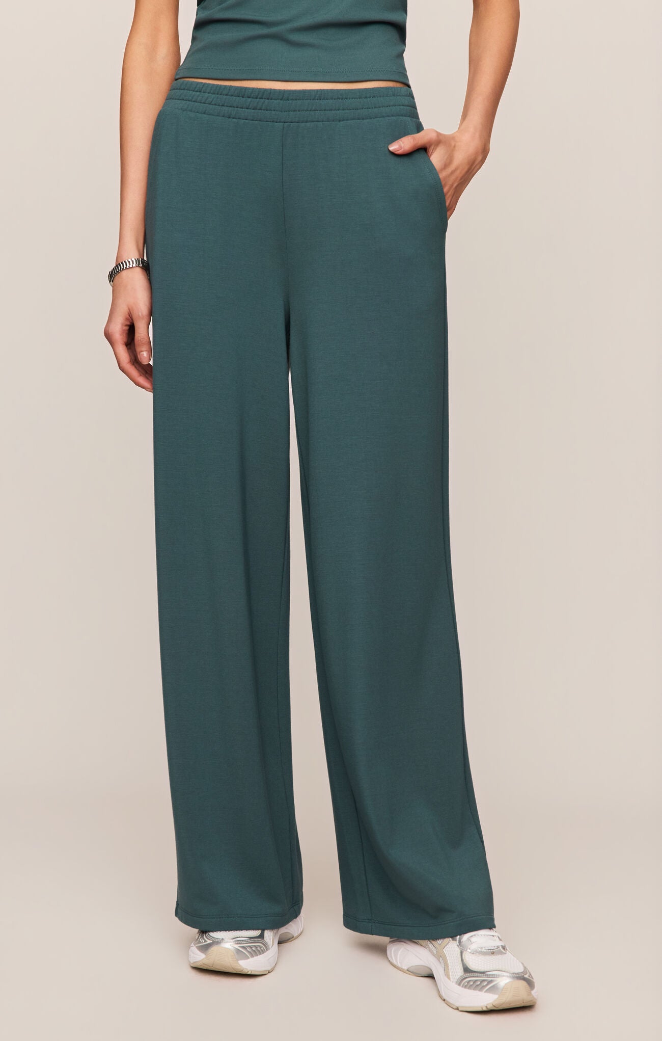 In Transit Modal Pant in Emerald Cove