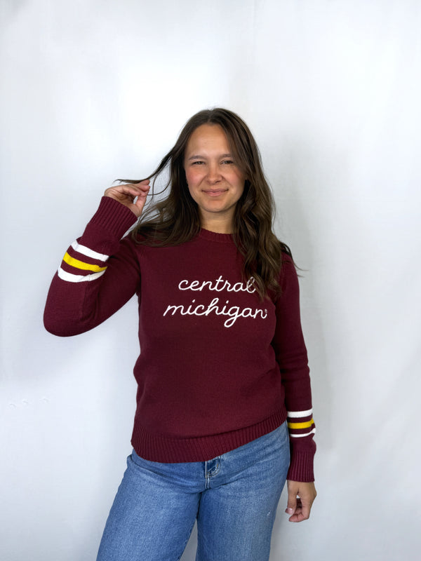 Central Michigan Cursive Sweater