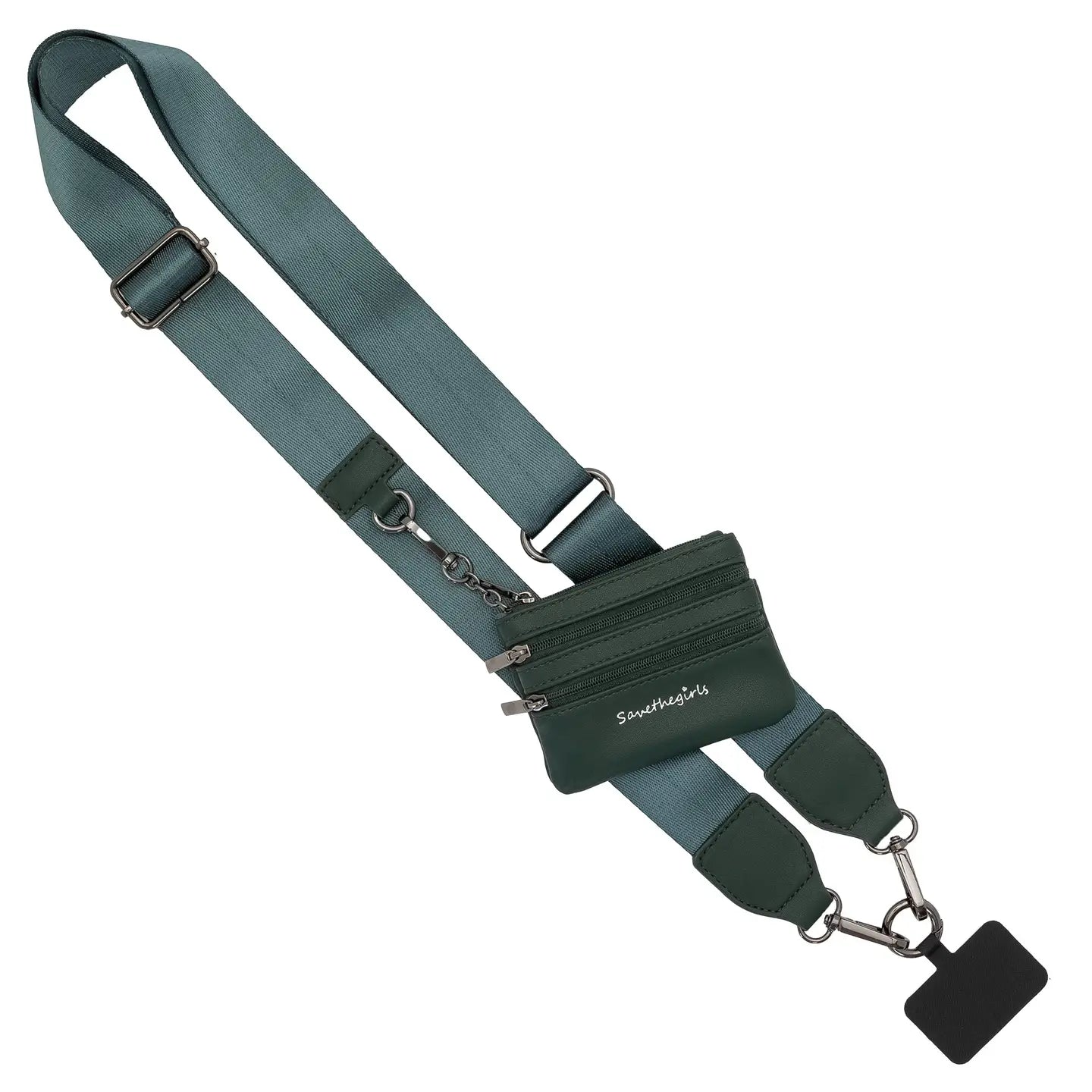 Clip and Go Strap with Pouch in Green