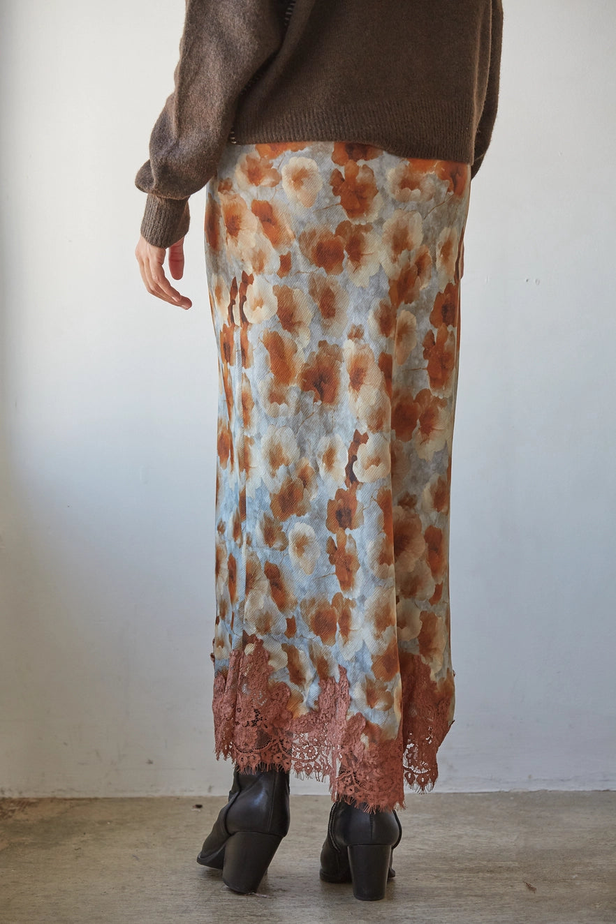 Sweet Fall Floral Midi Skirt