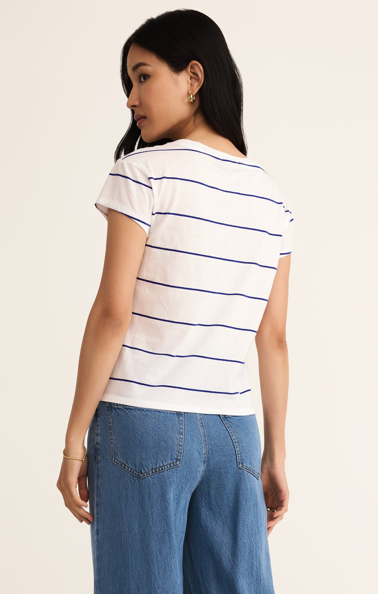 Stripe Modern V-Neck Tee