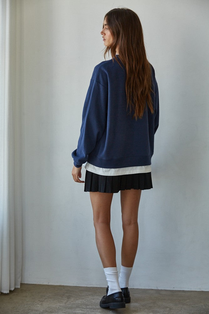 Always on Crew Twofer in Navy
