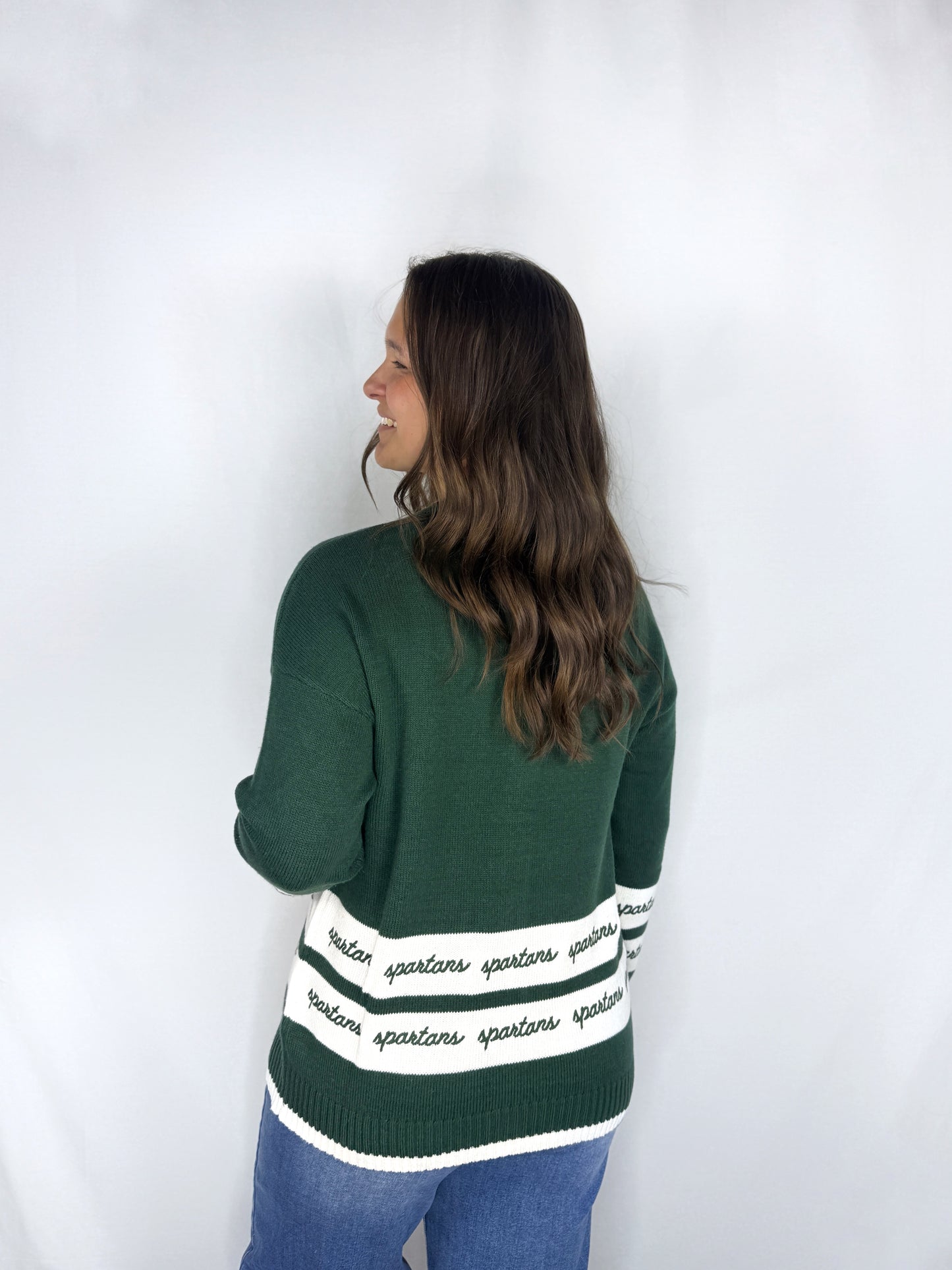 Michigan State Repeating Cardigan