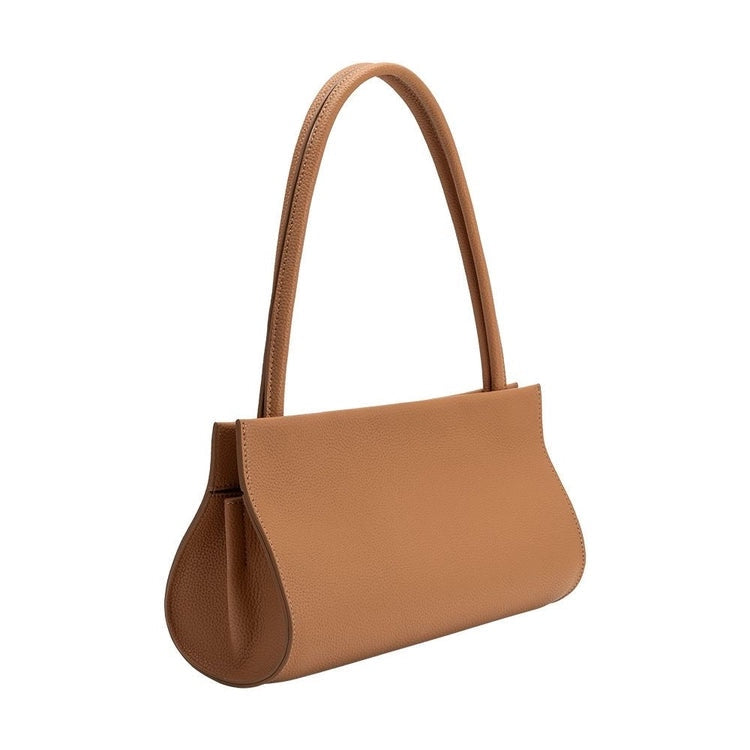 Ryleigh Recycled Vegan Leather Shoulder Bag in Tan