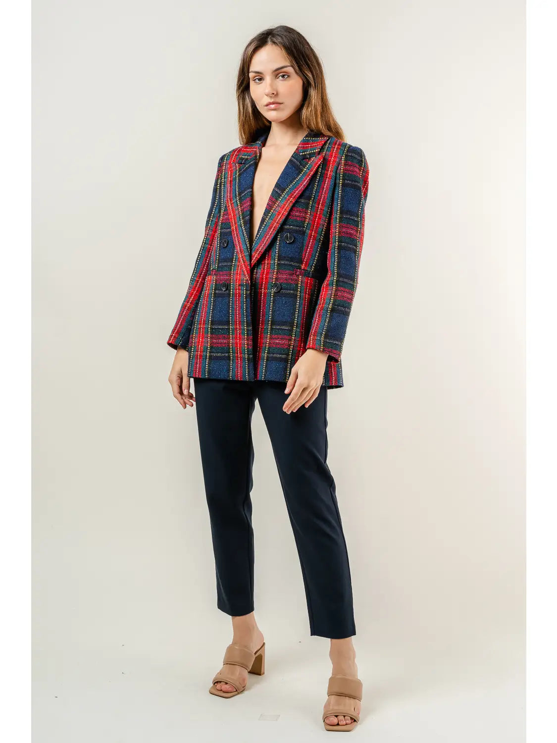 Load image into Gallery viewer, The Waldorf Plaid Blazer
