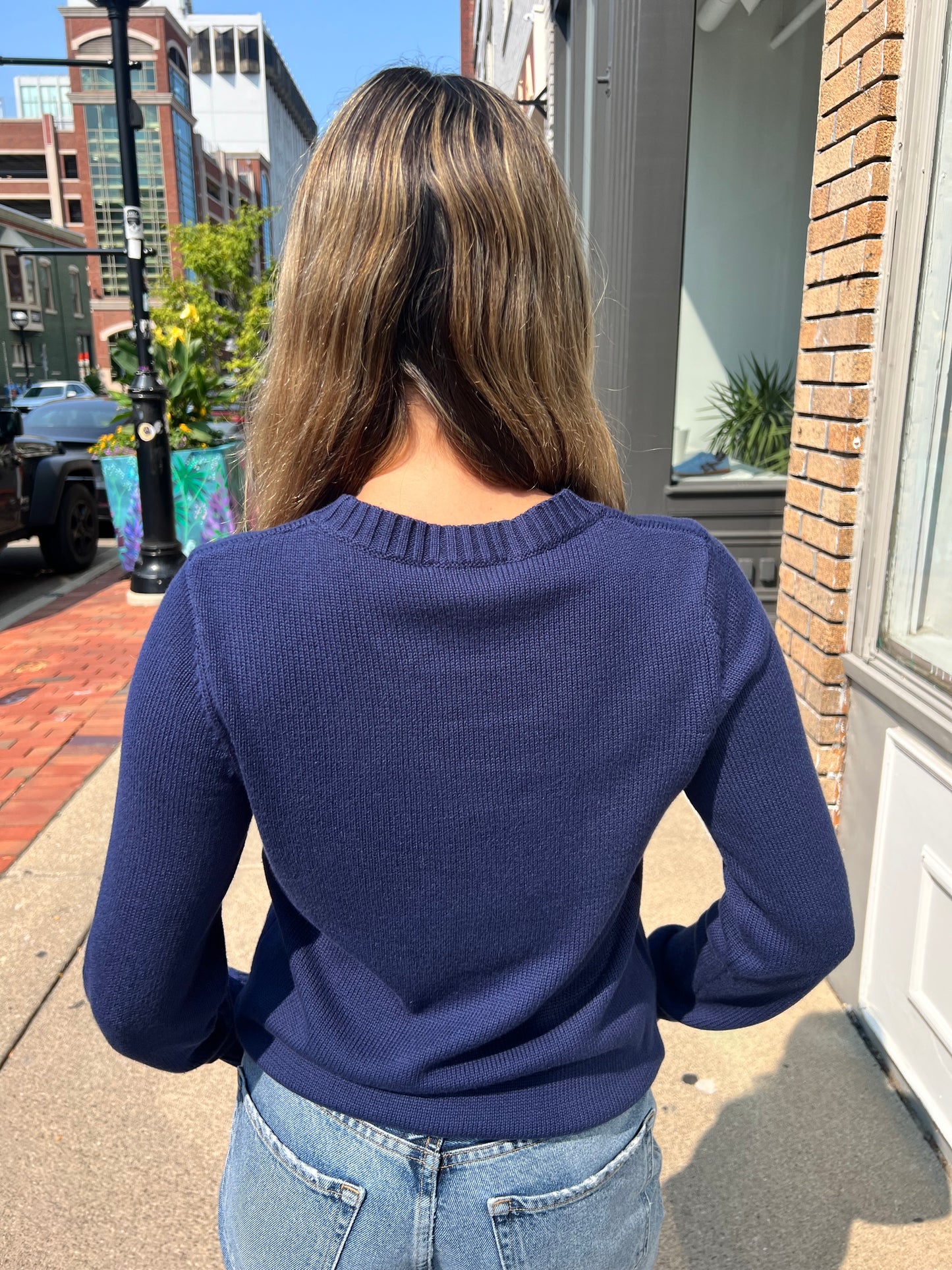 Michigan Cursive Knit Sweater