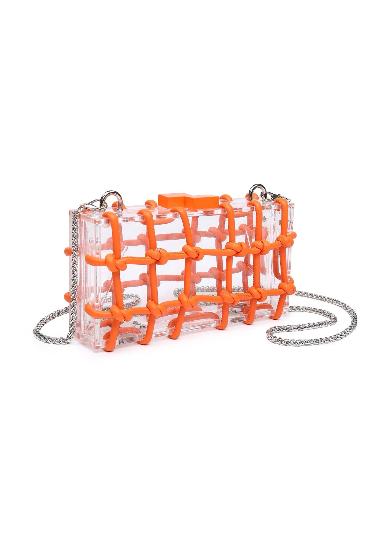 Grid Orange Game Day Crossbody