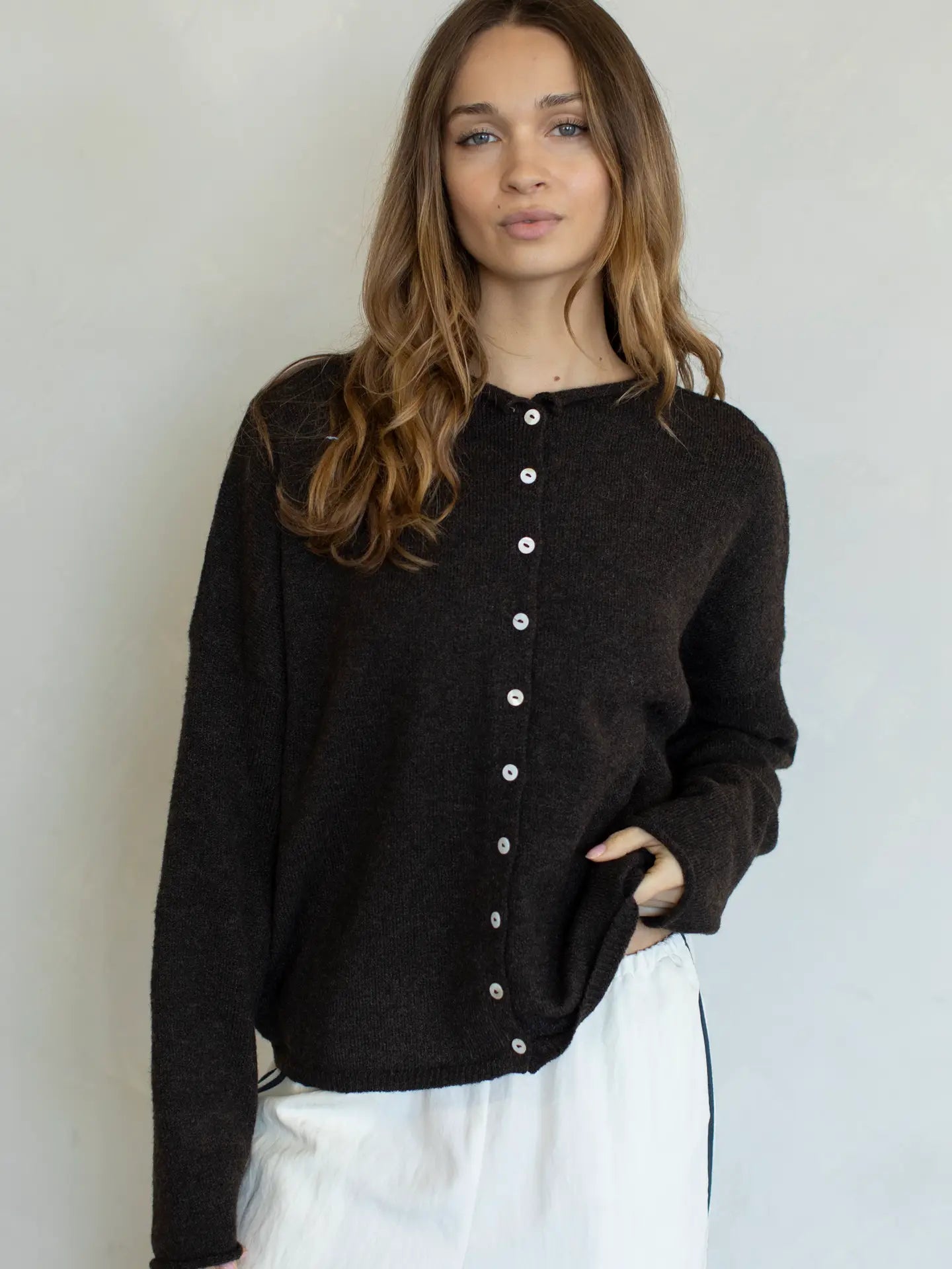 Piper Cardigan Chocolate