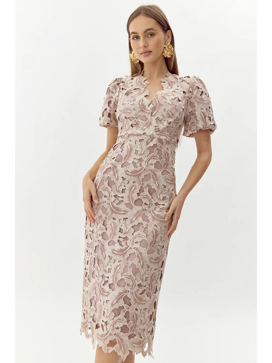 Chantelle Scalloped Lace Midi Dress