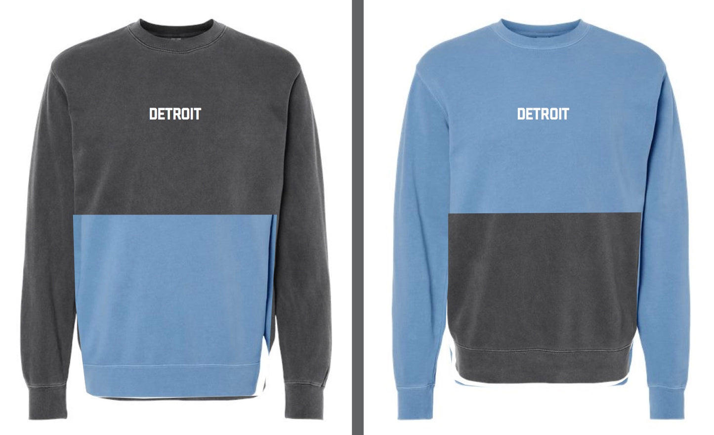 Detroit Color Block Embroidered Sweatshirt