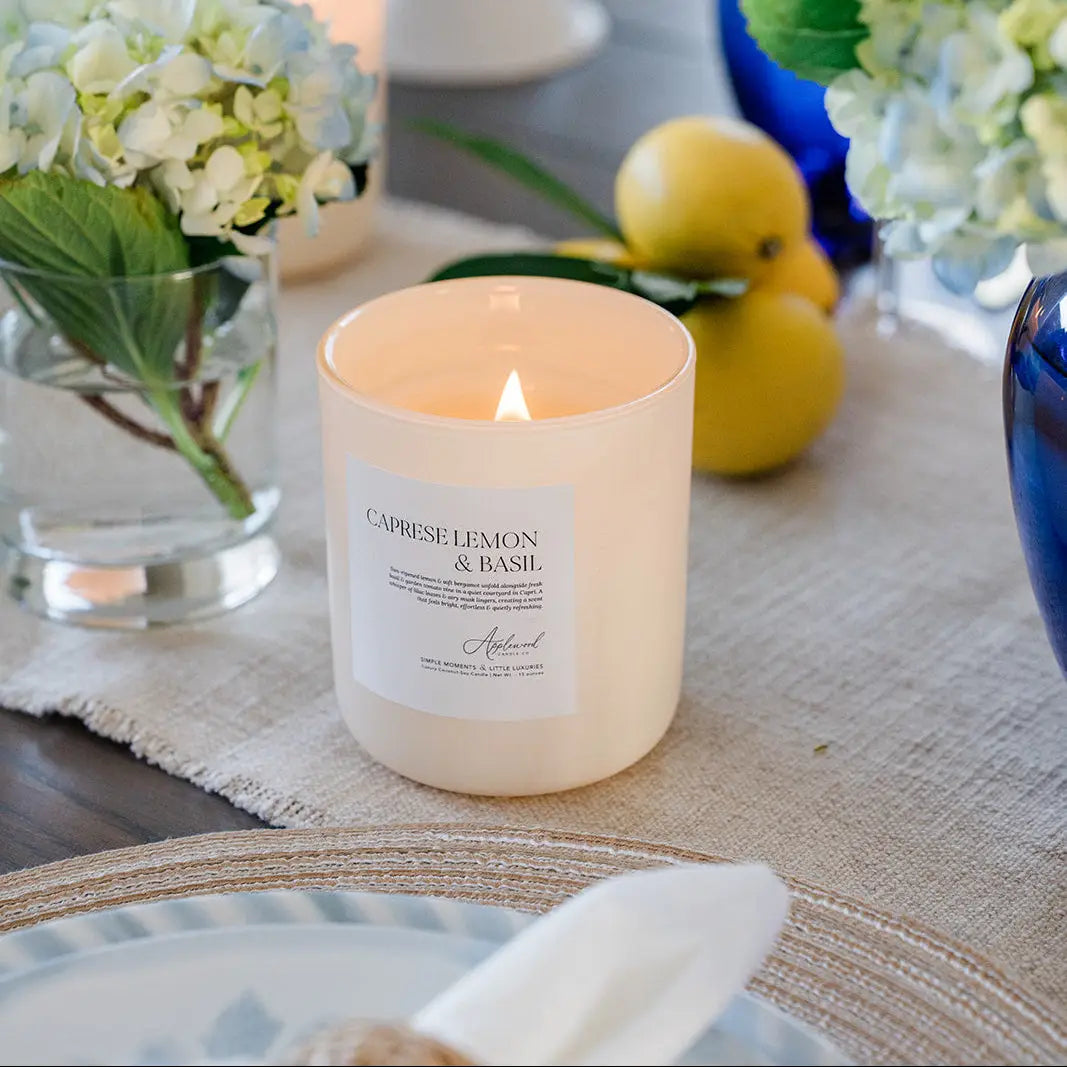 Caprese Lemon & Basil Luxury Candle
