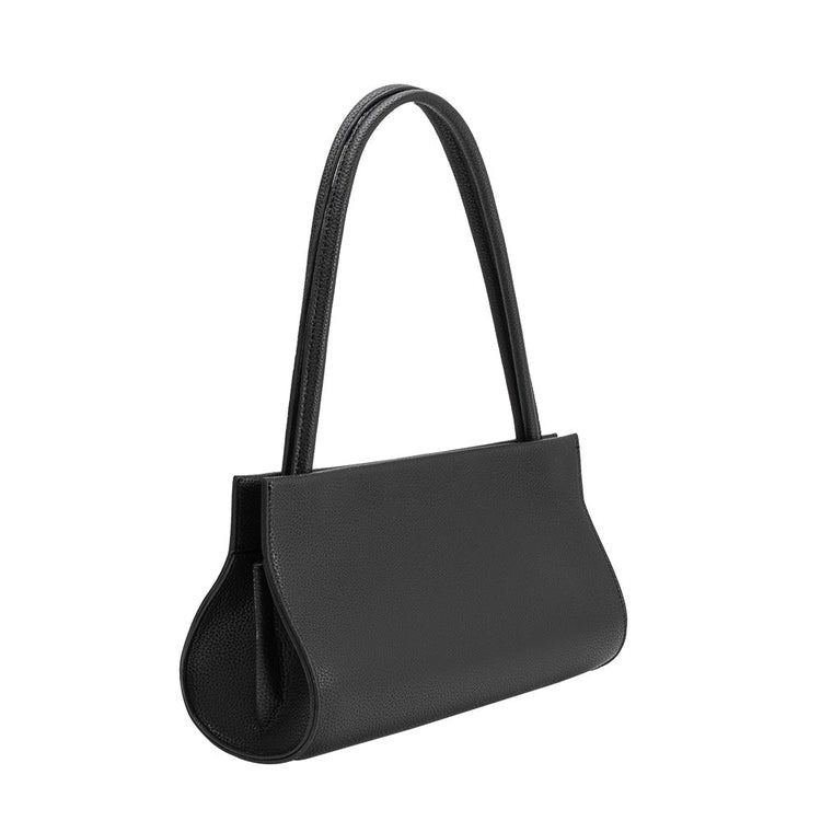 Ryleigh Recycled Vegan Leather Shoulder Bag in Black