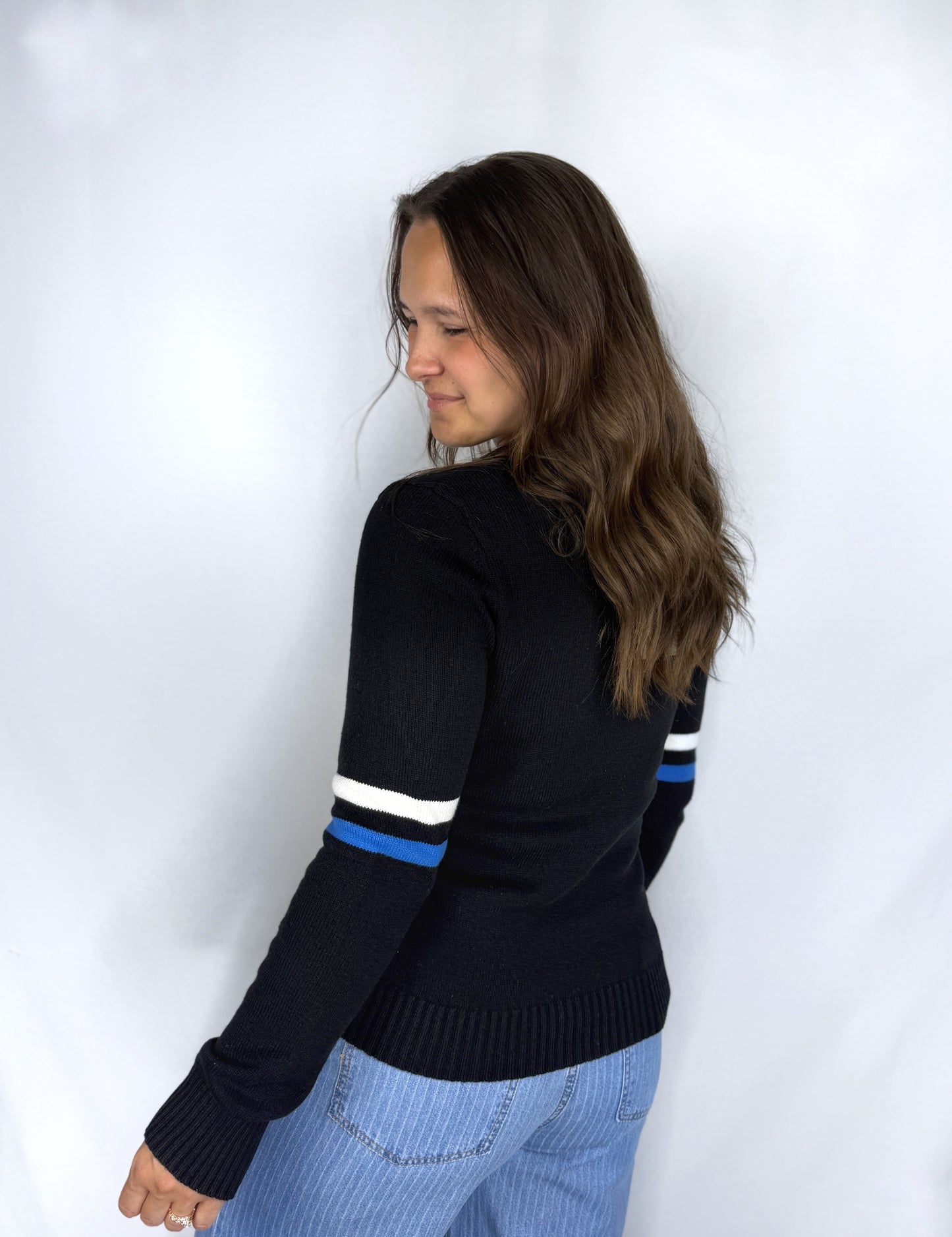 Detroit Cursive Black Sweater