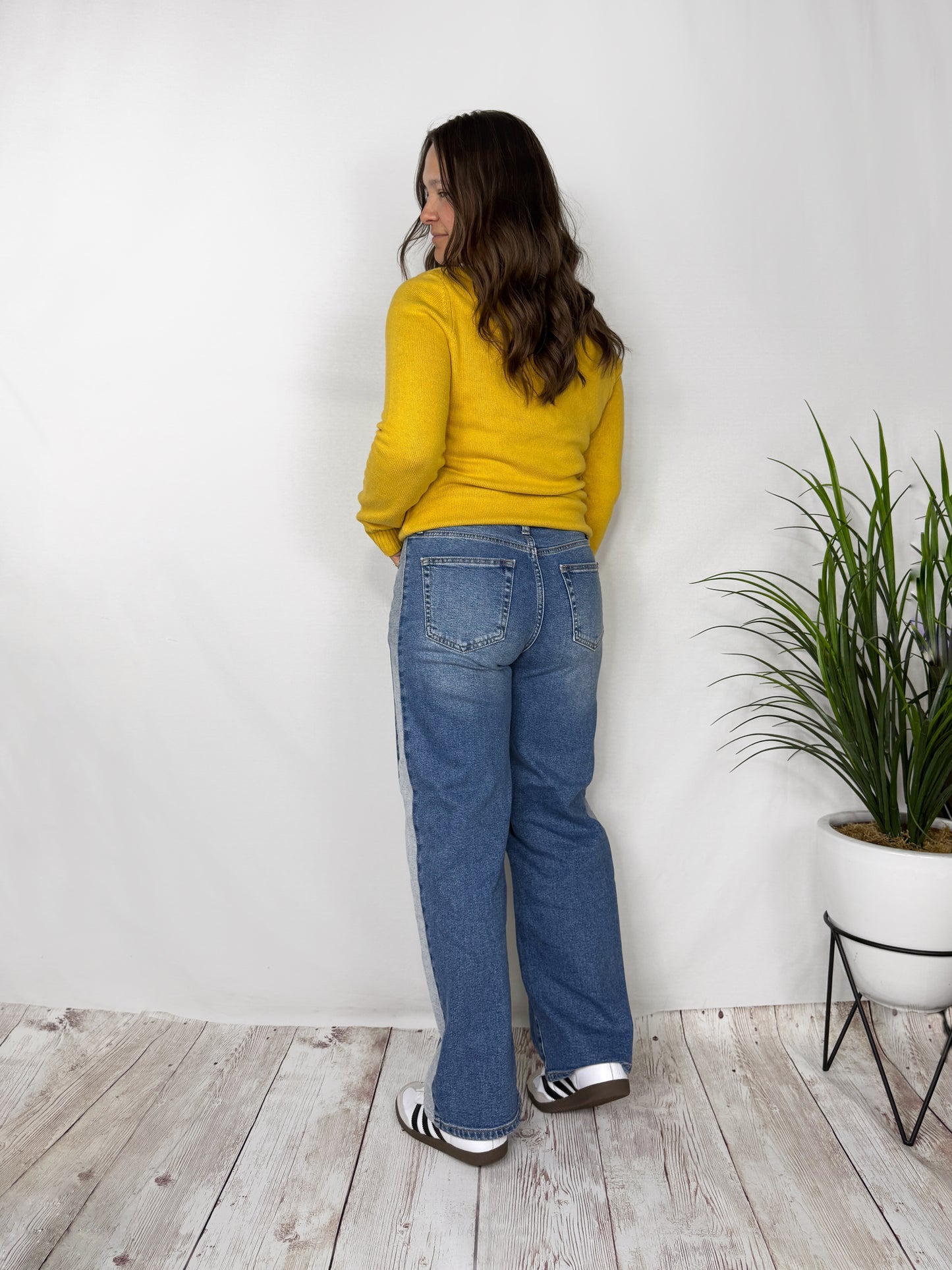 Two Tone Contrast Jeans