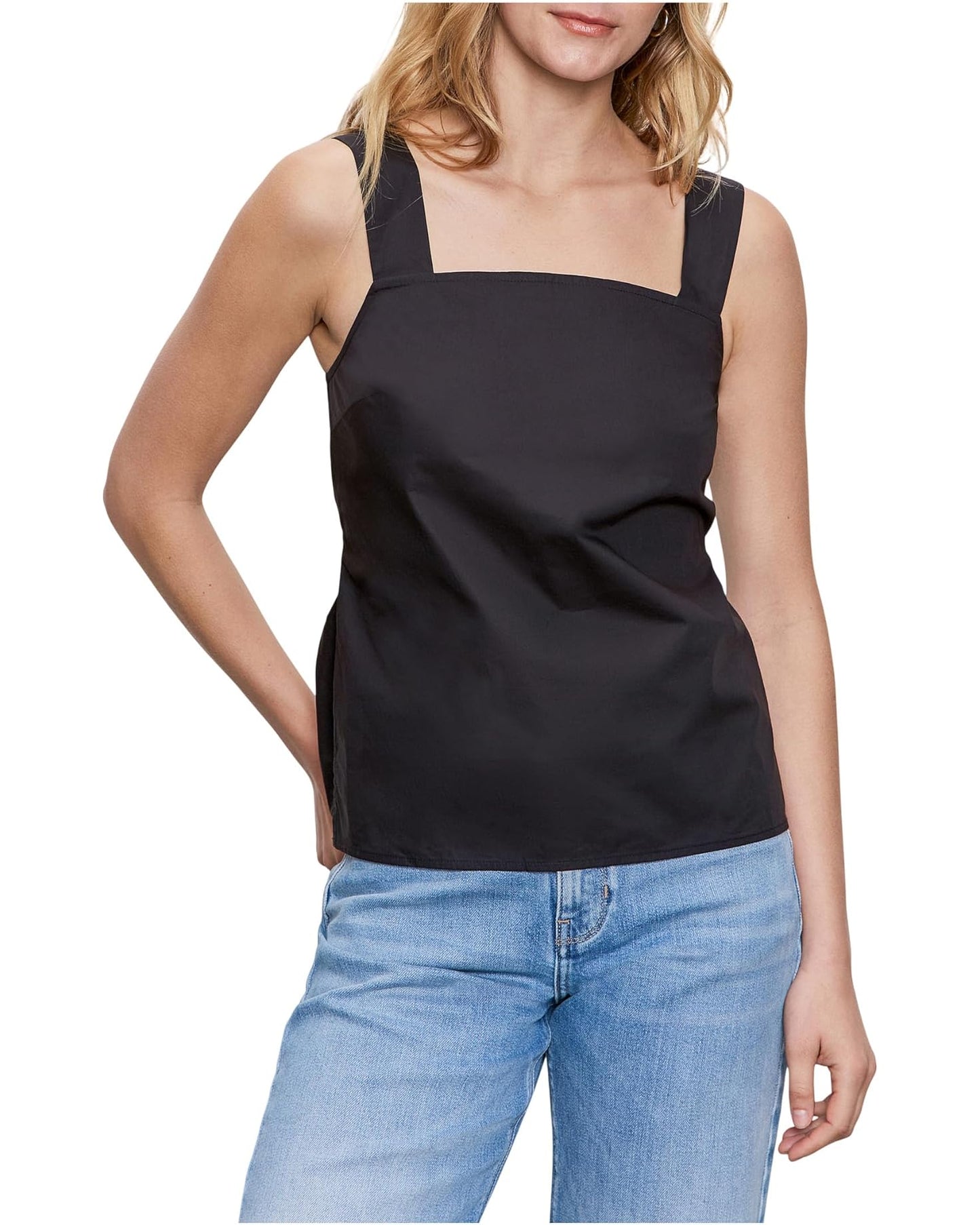 Desert Cotton Poplin Tank Black