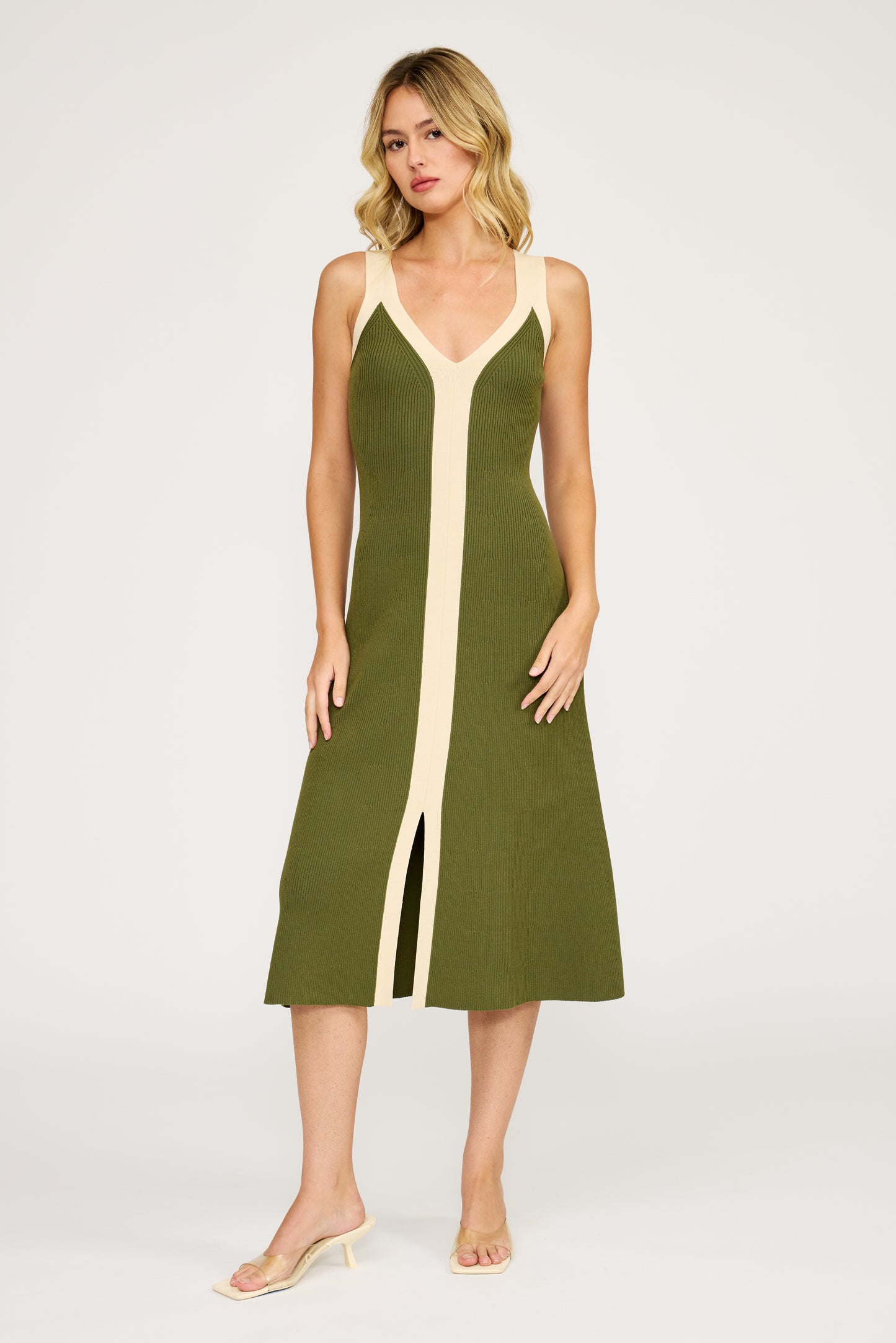 colorblock midi dress Rainbow Colorblock Midi Dress - Medium