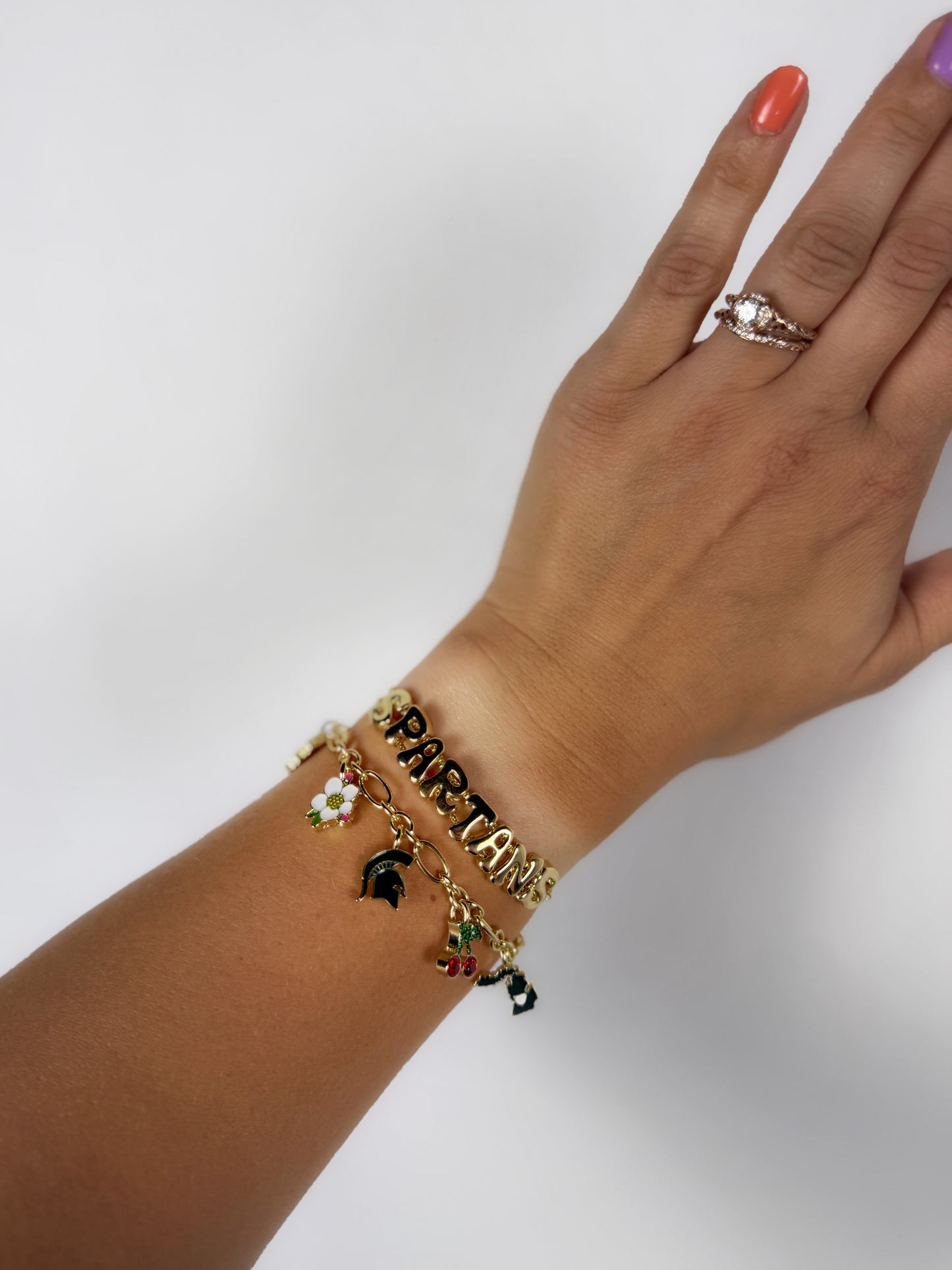 Michigan State University Charm Bracelet Set