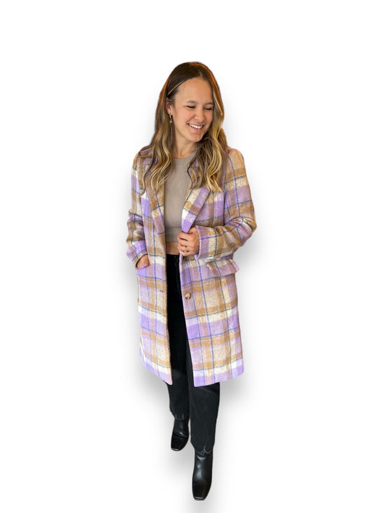 Elle Plaid Coat