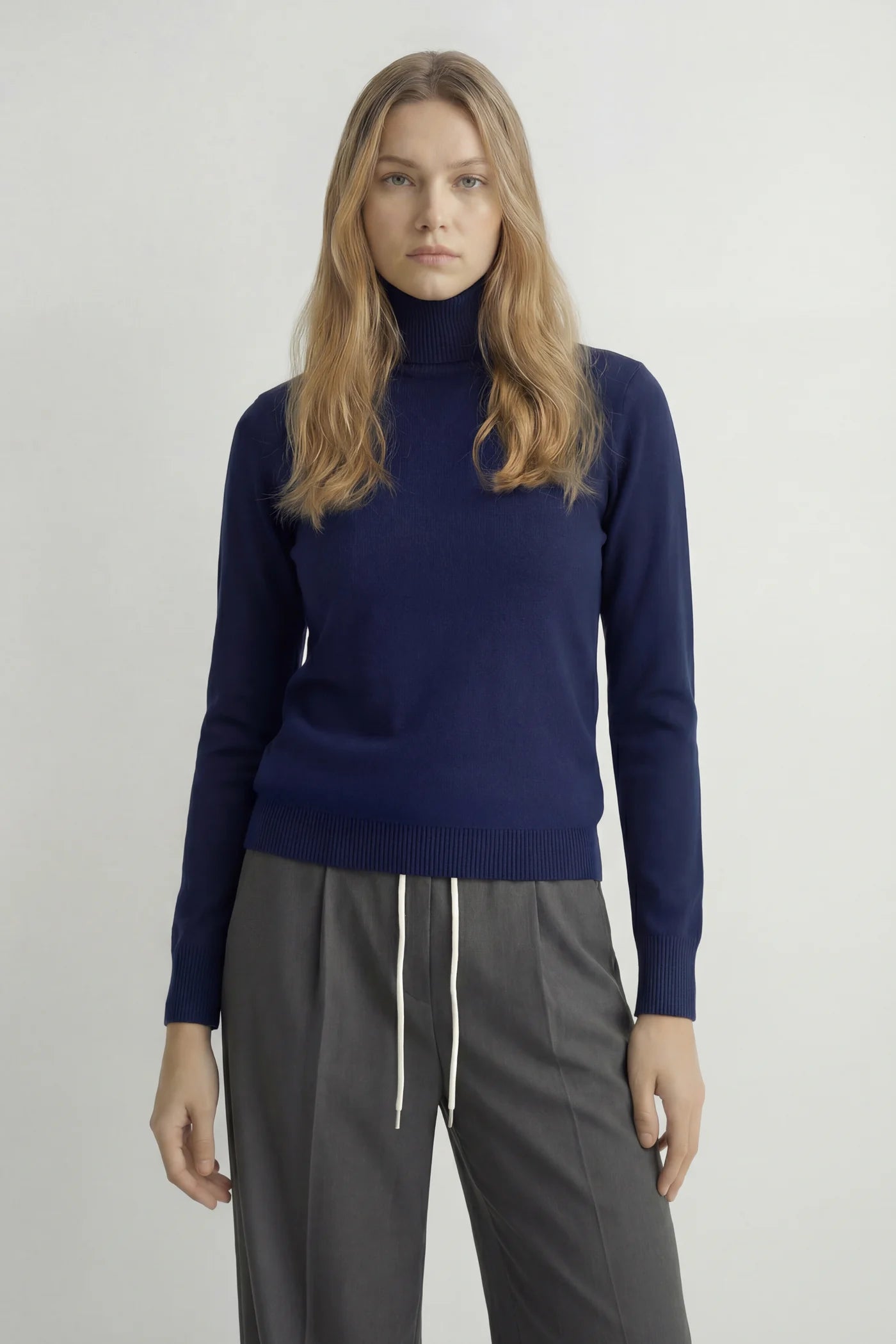 Silene Turtleneck Sweater in Navy
